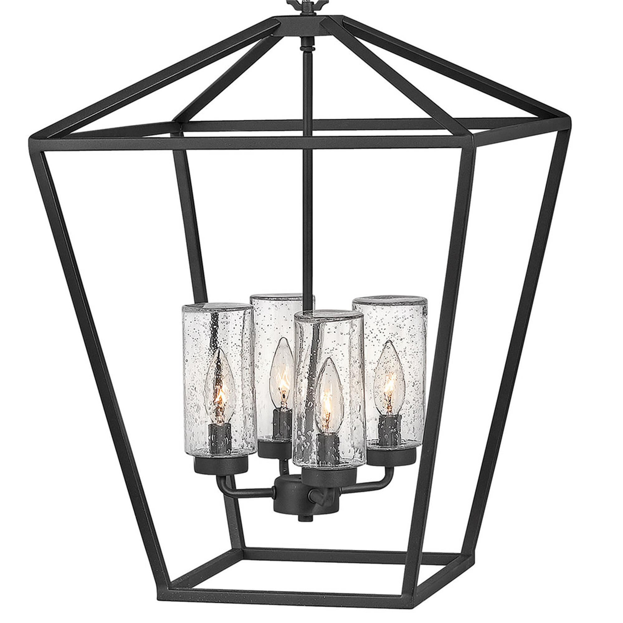 Shown in Museum Black finish and Clear Seedy glass