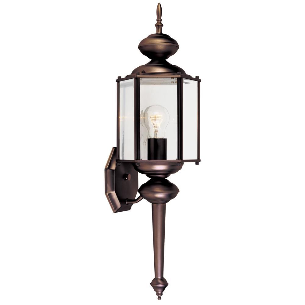 Beveled Glass Lanterns 24 Inch Tall 1 Light Outdoor Wall Light by Designers Fountain