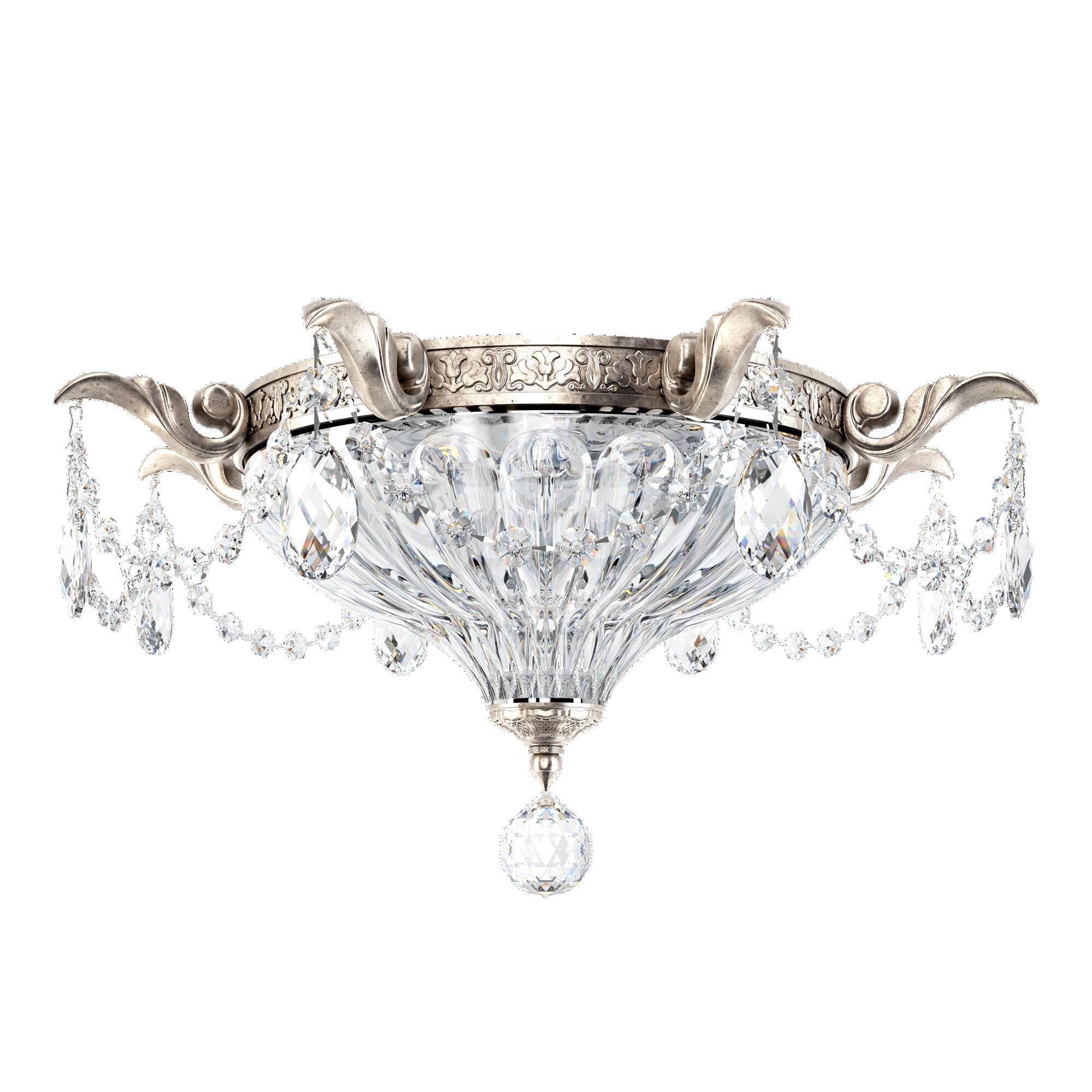 Shown in Antique Silver finish and Clear Radiance crystal