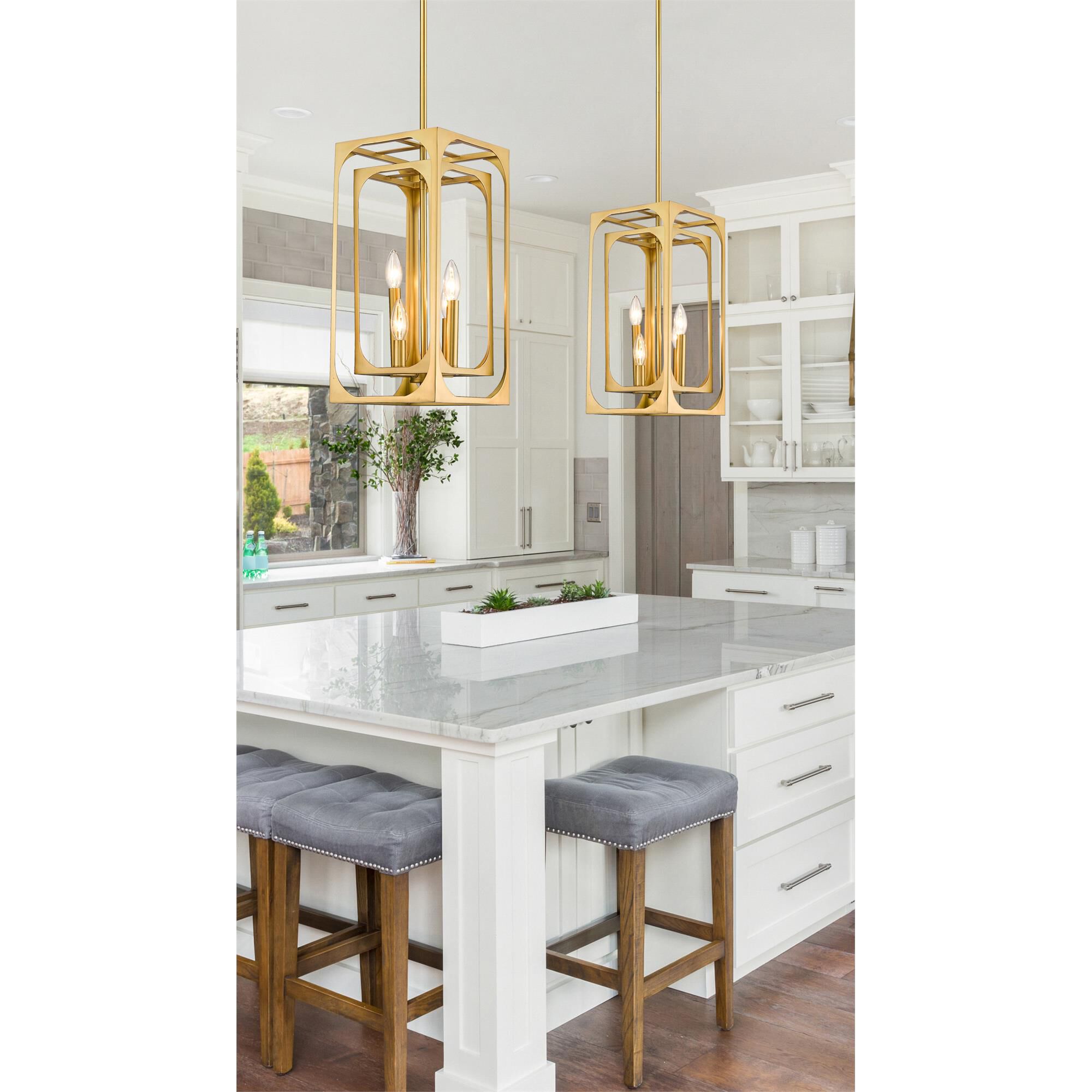 Shown in Rubbed Brass finish and Steel shade