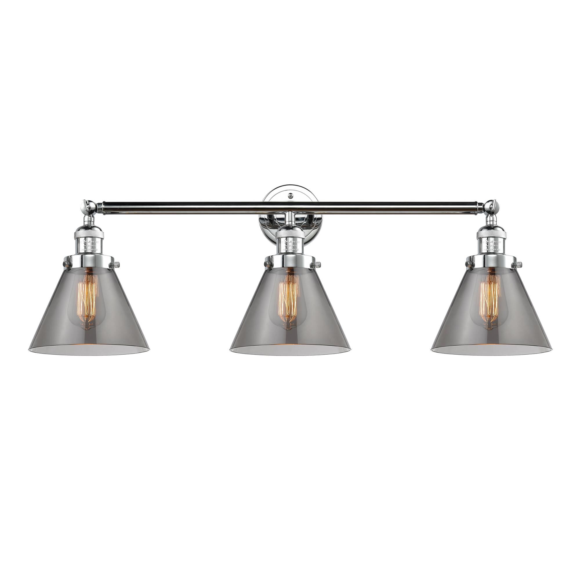 Shown in Polished Chrome finish and Smoked glass