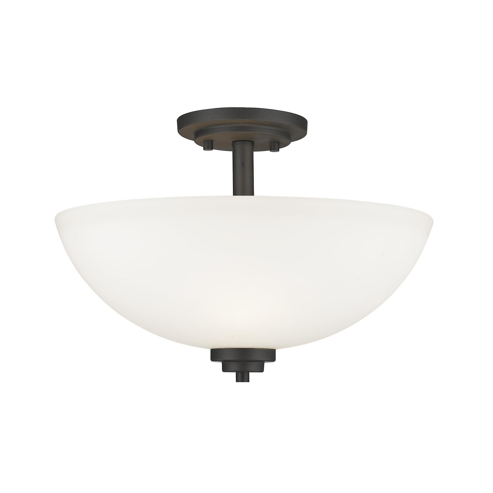 Shown in Bronze finish and Glass shade