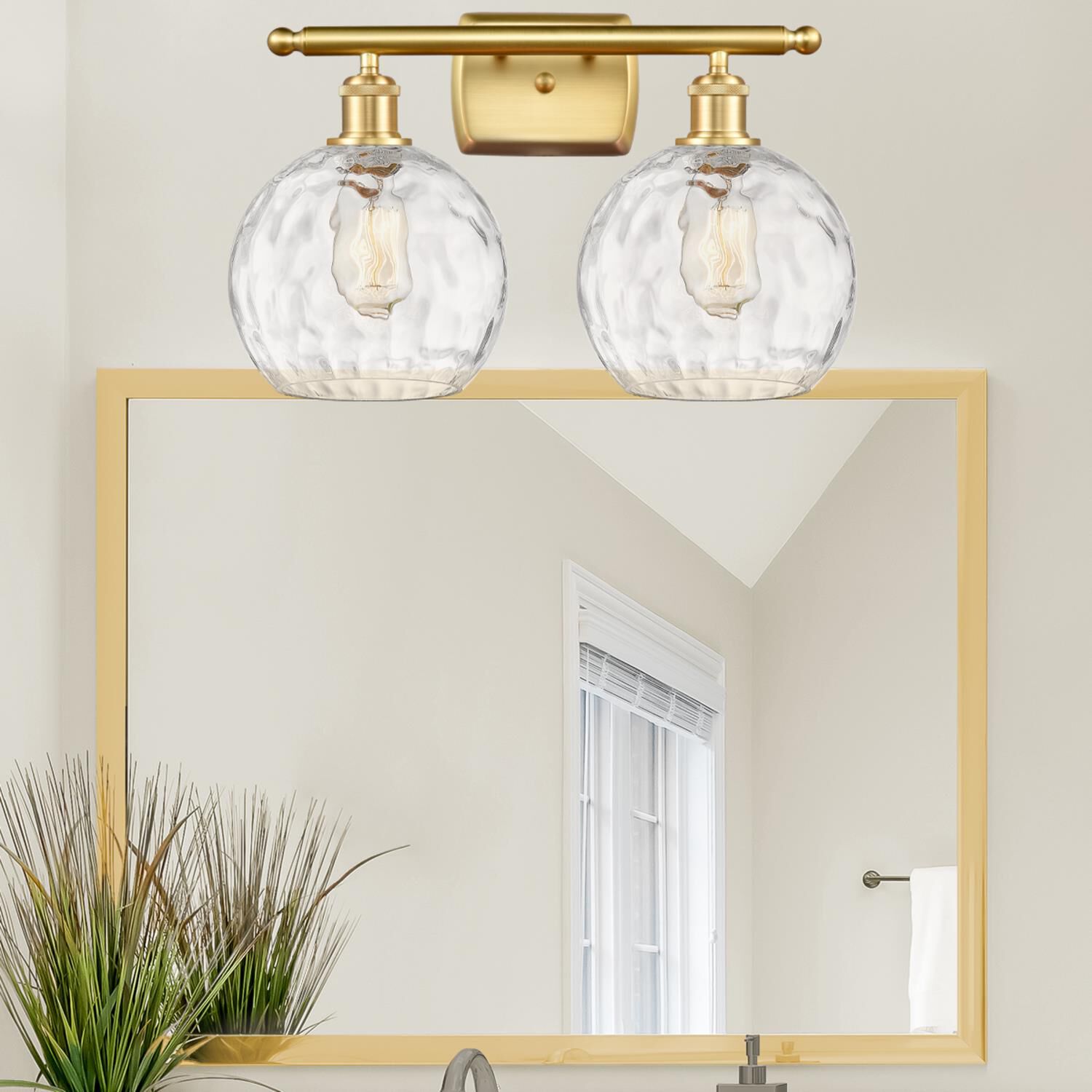 Bruno Marashlian Athens Water Glass 18 Inch 2 Light Bath Vanity Light by Innovations Lighting
