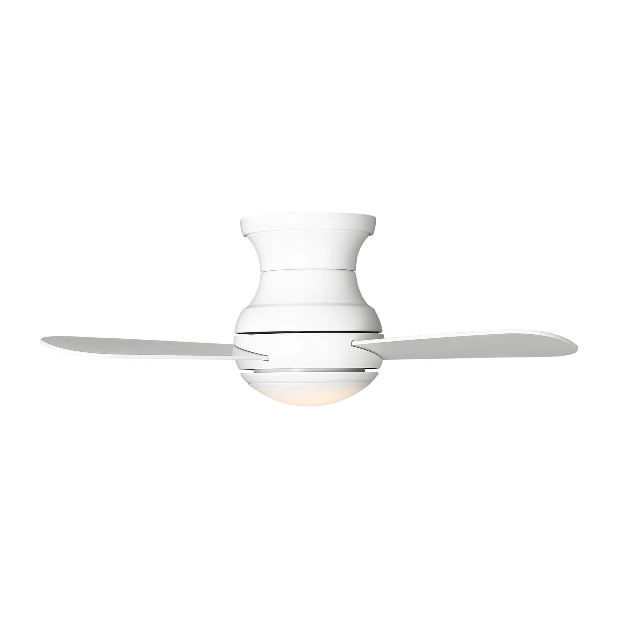 Orbis Hugger 32 Inch Flush Mount Fan with Light Kit,