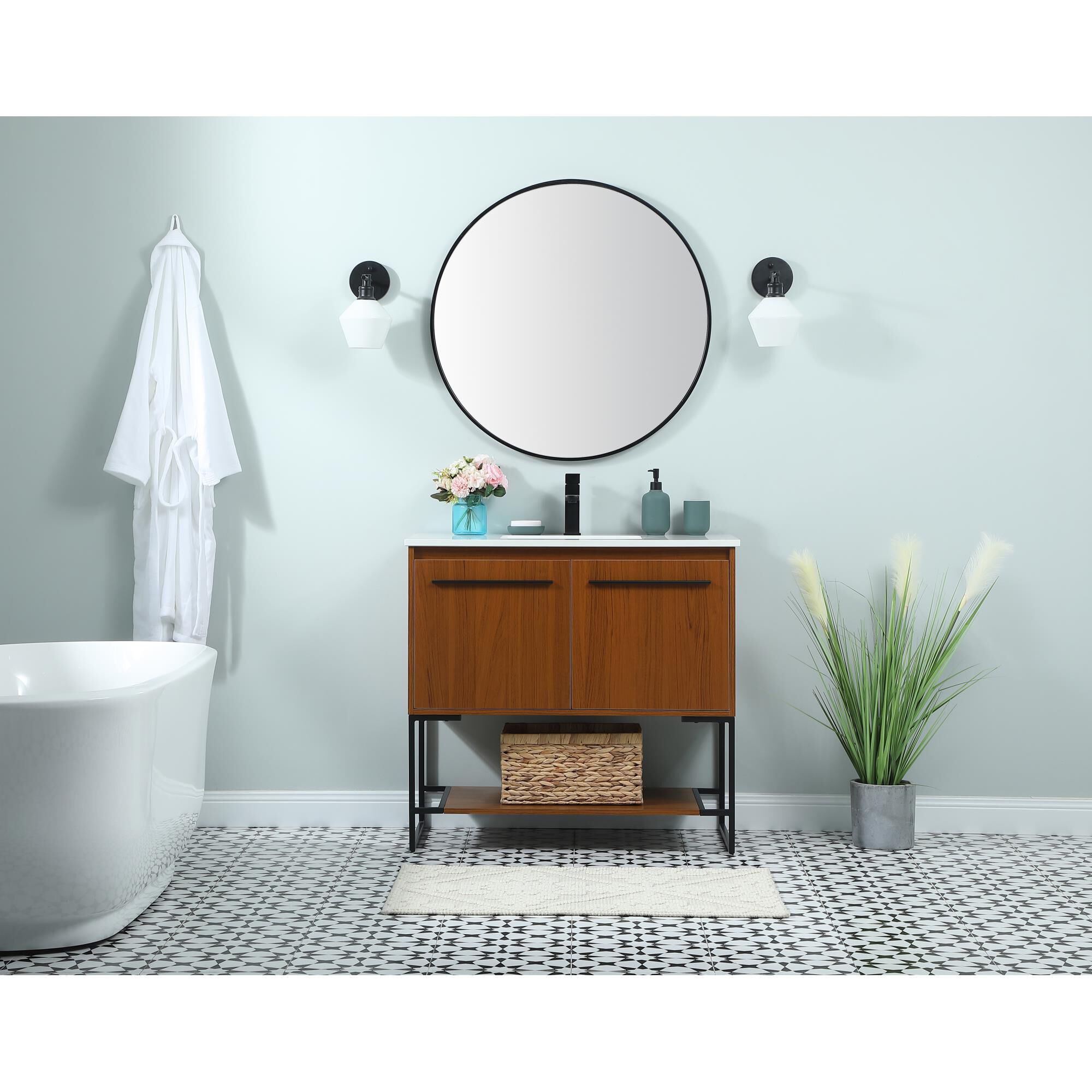 Shown in Teak finish