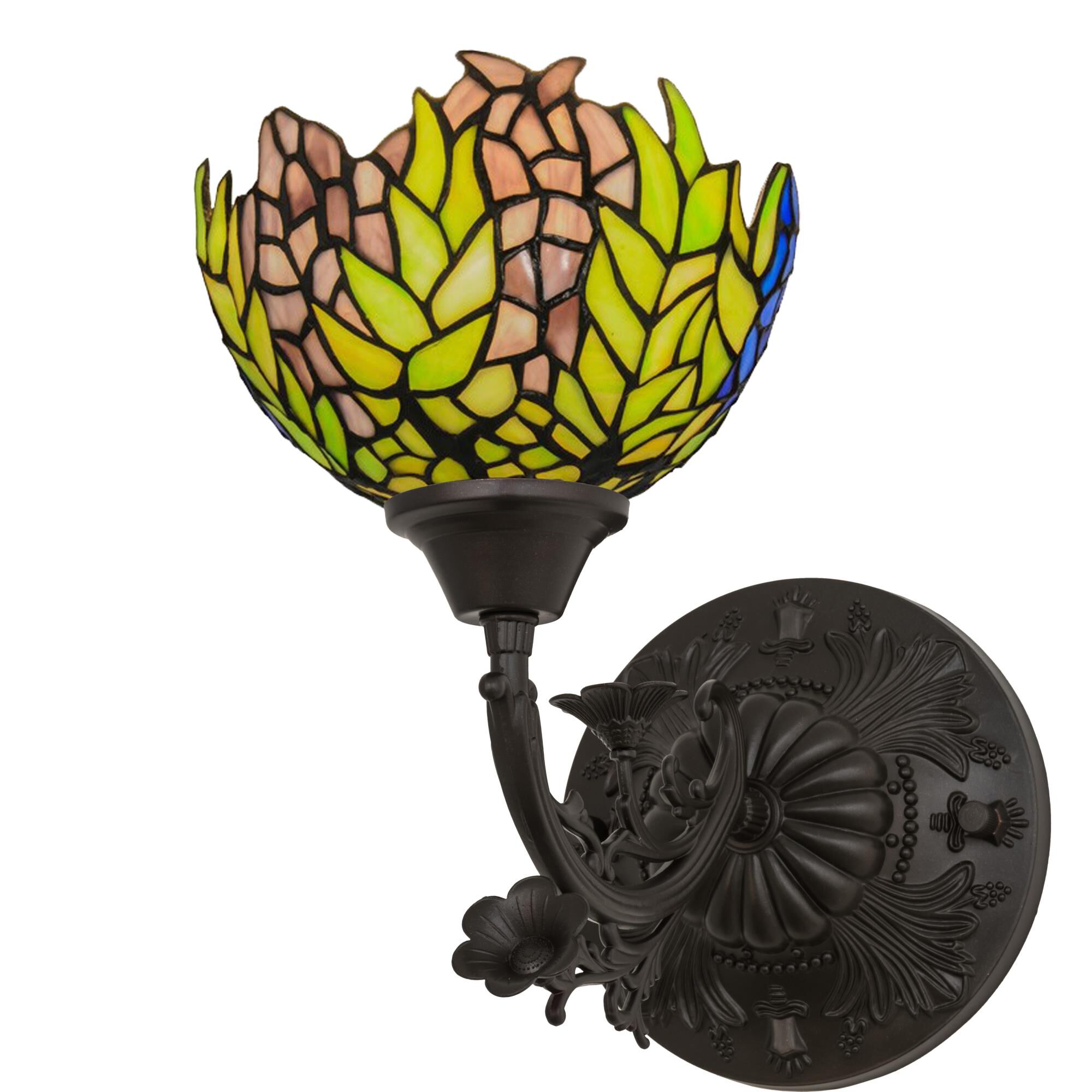 Tiffany Honey Locust 14 Inch Wall Sconce by Meyda Lighting