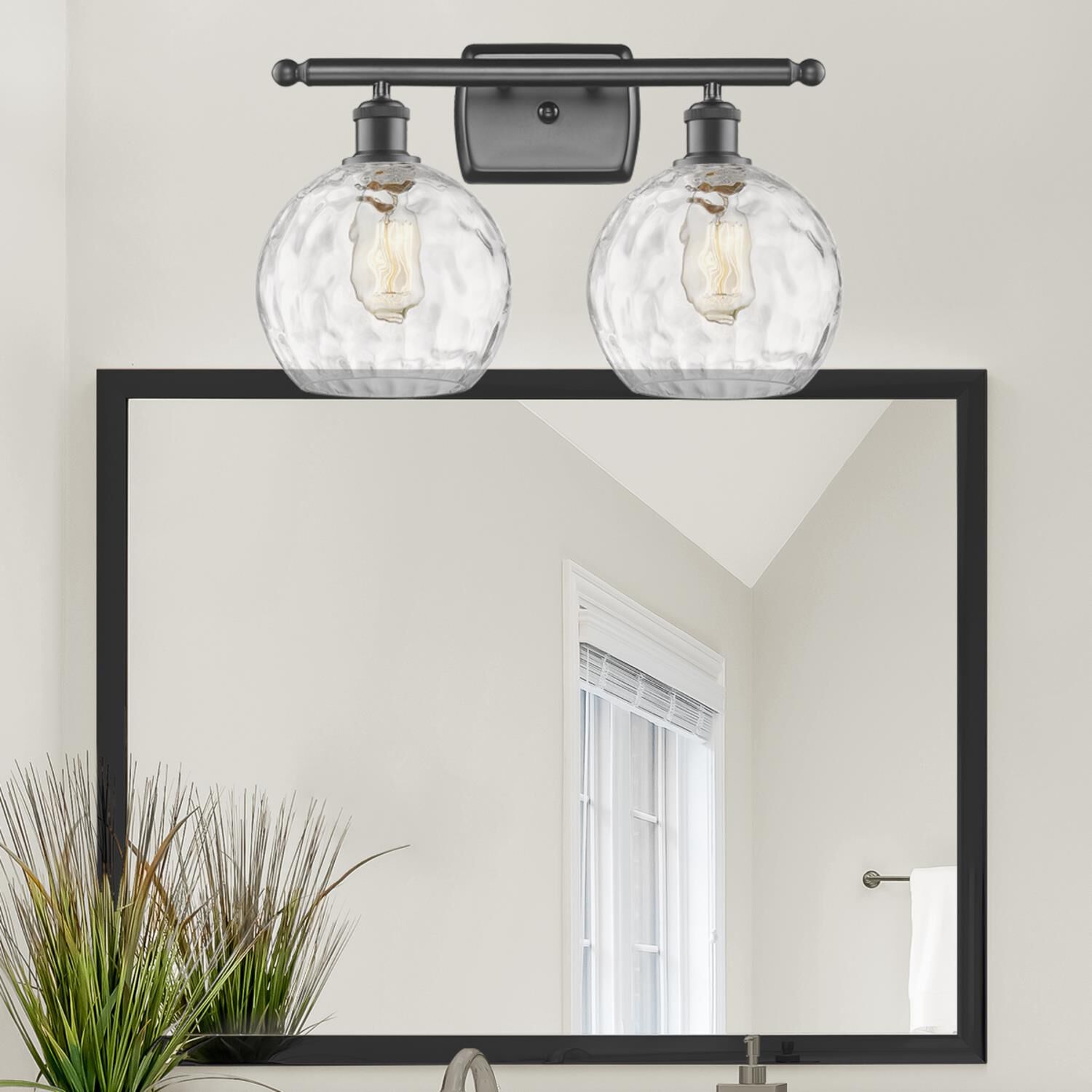 Bruno Marashlian Athens Water Glass 18 Inch 2 Light Bath Vanity Light by Innovations Lighting