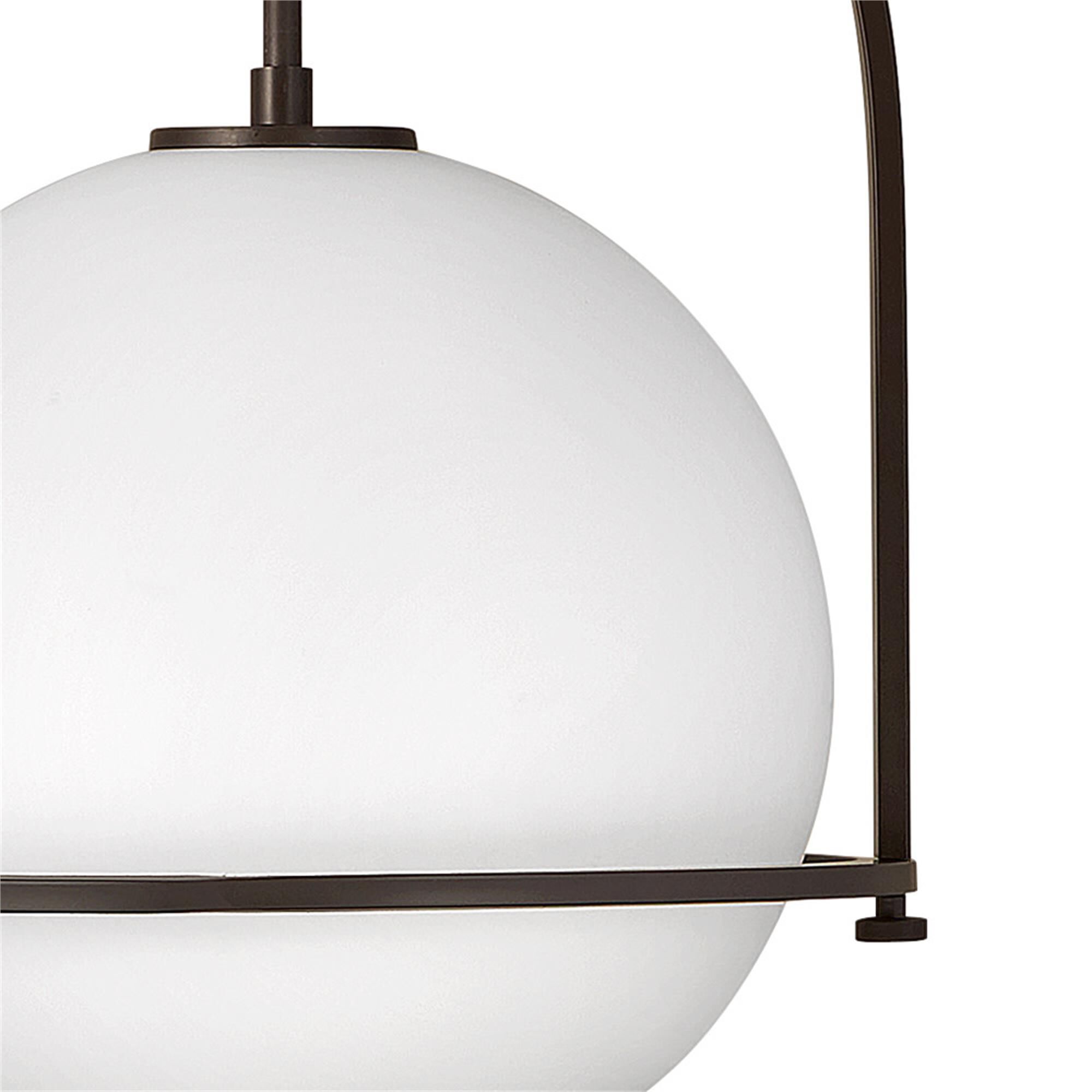 Shown in Buckeye Bronze finish and Etched Opal glass