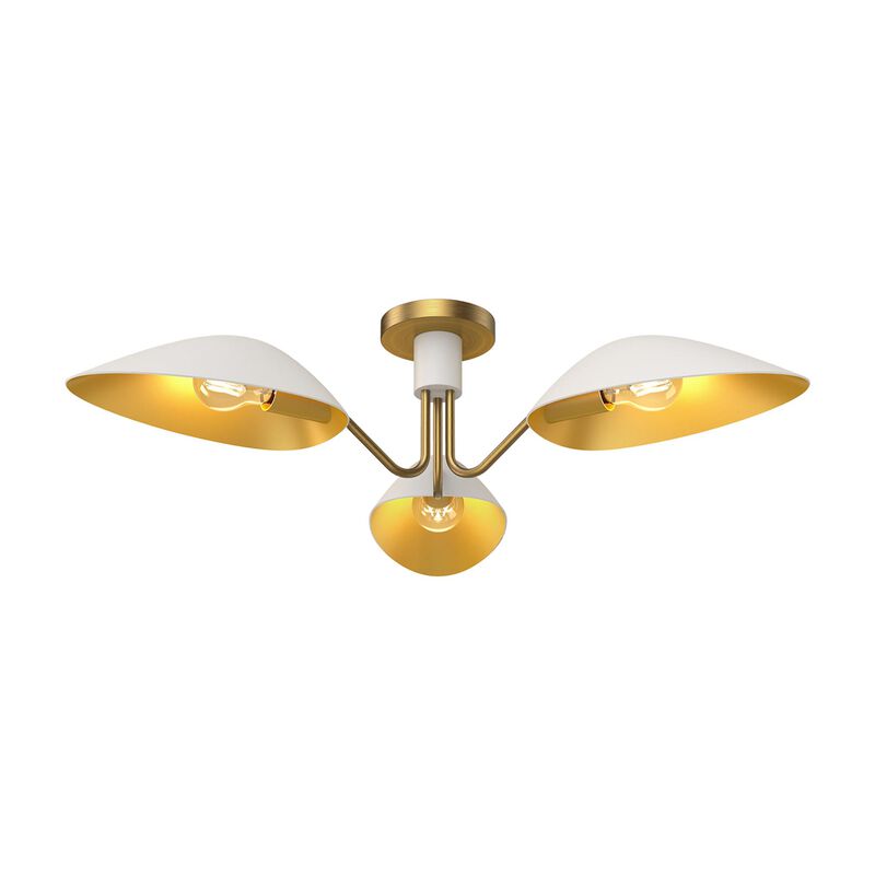 Oscar 32 Inch 3 Light Semi Flush Mount by Alora Mood