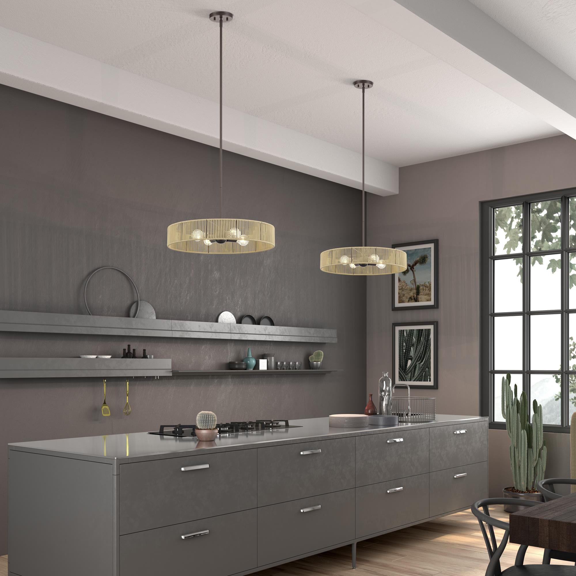 Goldiemesh 22 Inch Large Pendant by Livex Lighting