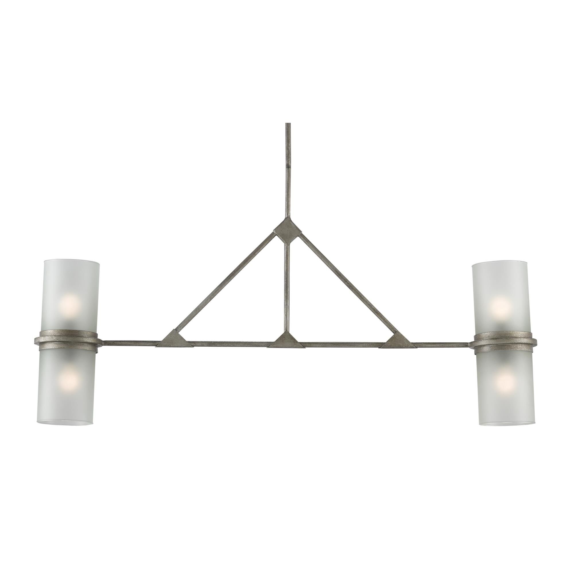 The Winterthur Collection Gidley 44 Inch 4 Light Linear Suspension Light by Currey and Company