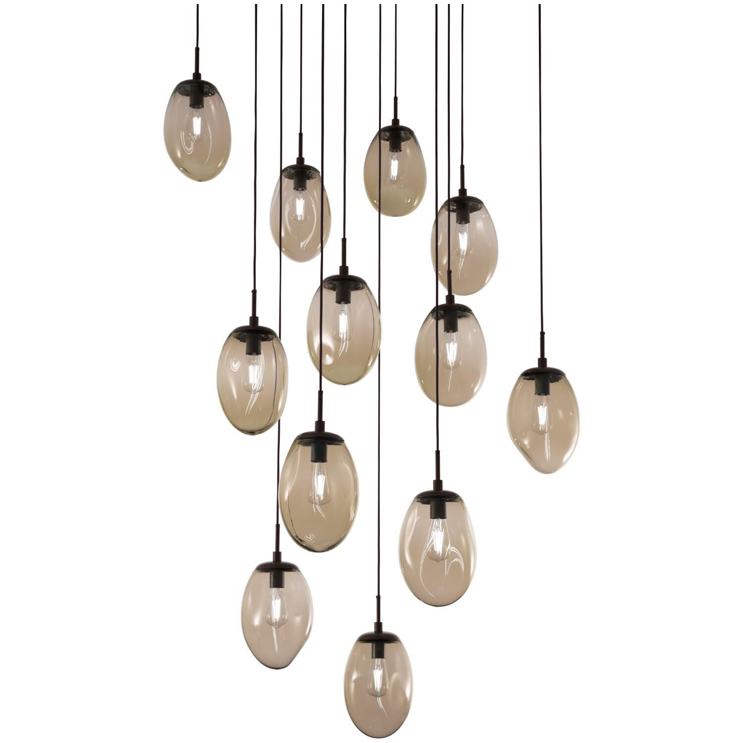 Levi Wilson Nebula 35 Inch 12 Light Multi Light Pendant by Hammerton Studio