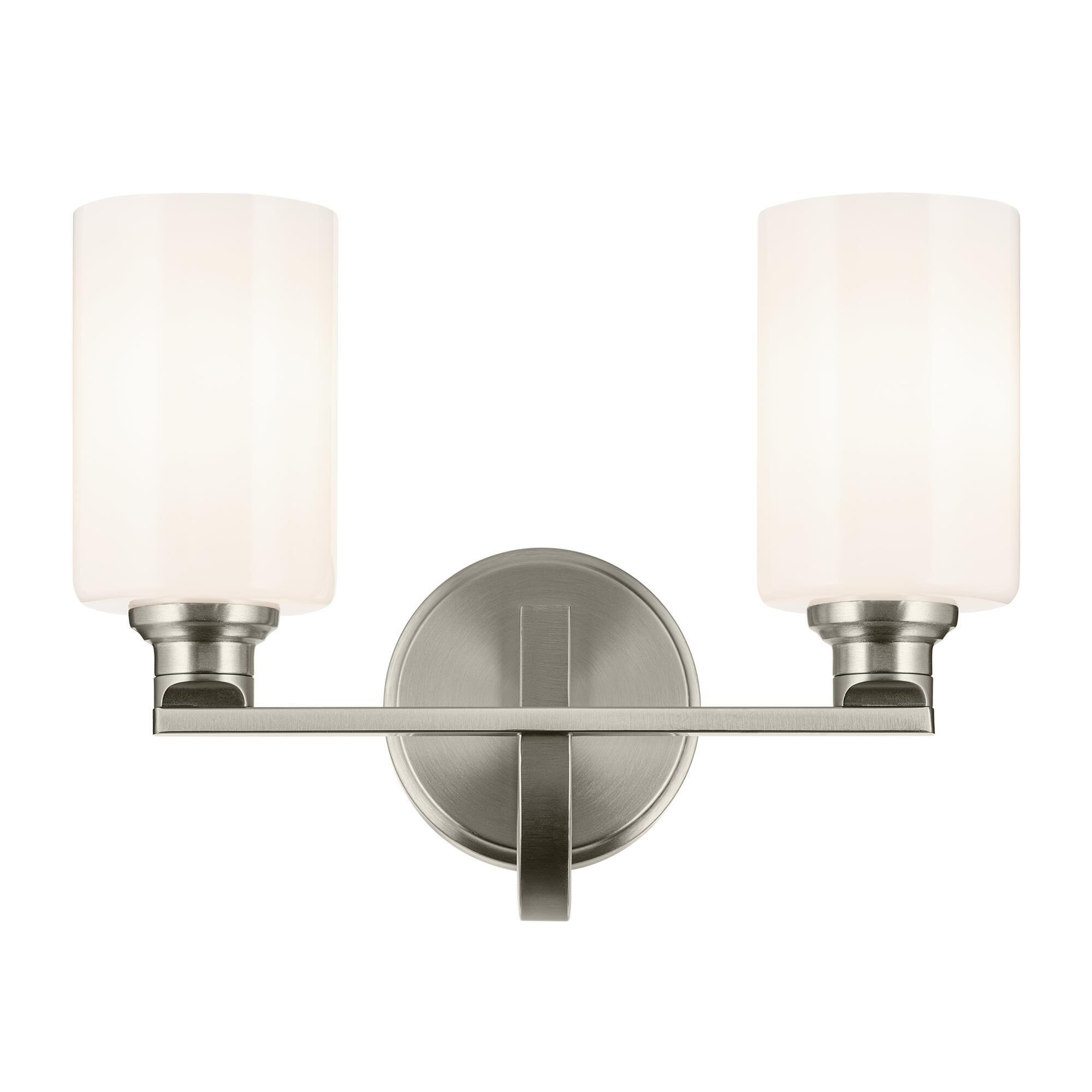 Shown in Brushed Nickel finish and Opal glass