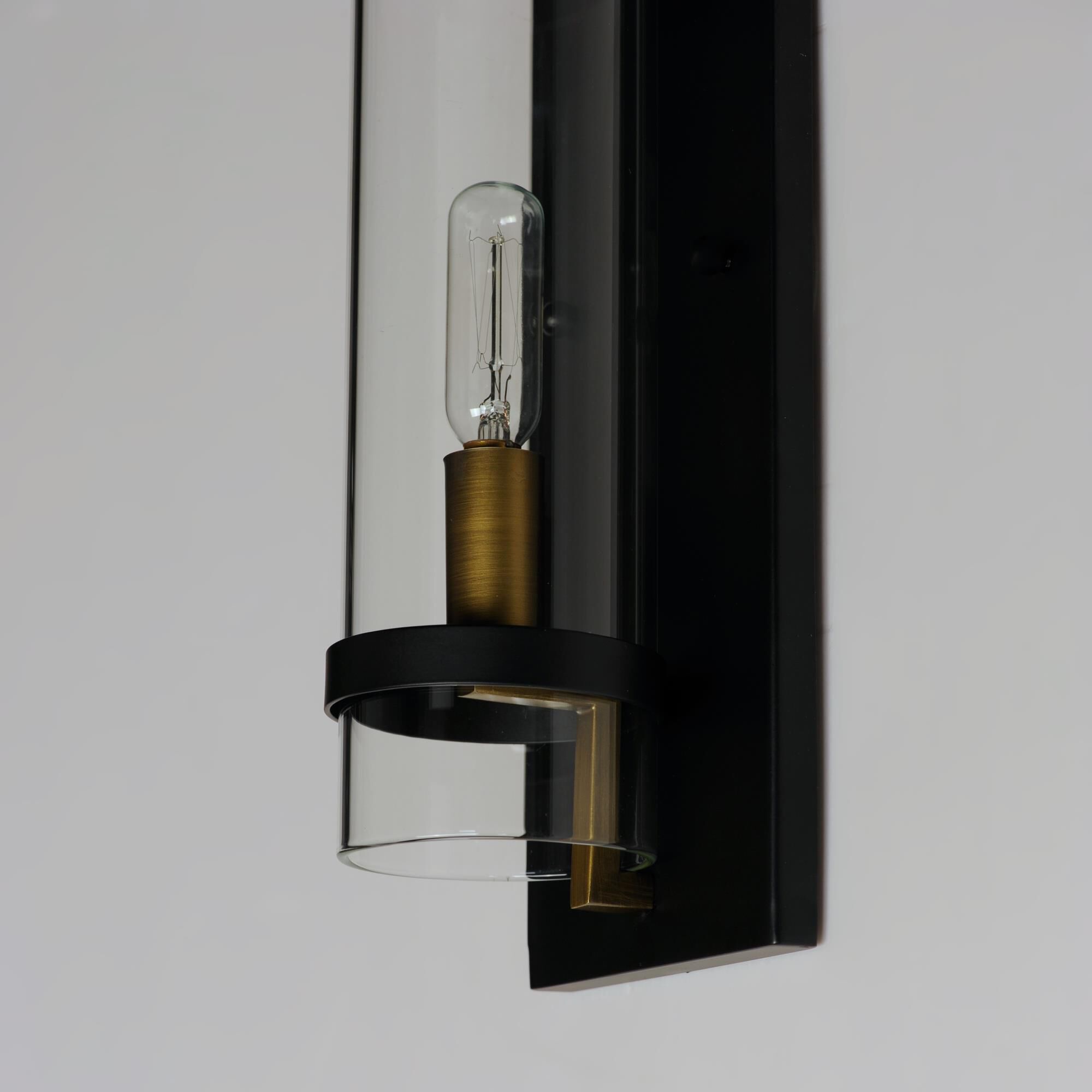 Shown in Black / Antique Brass finish