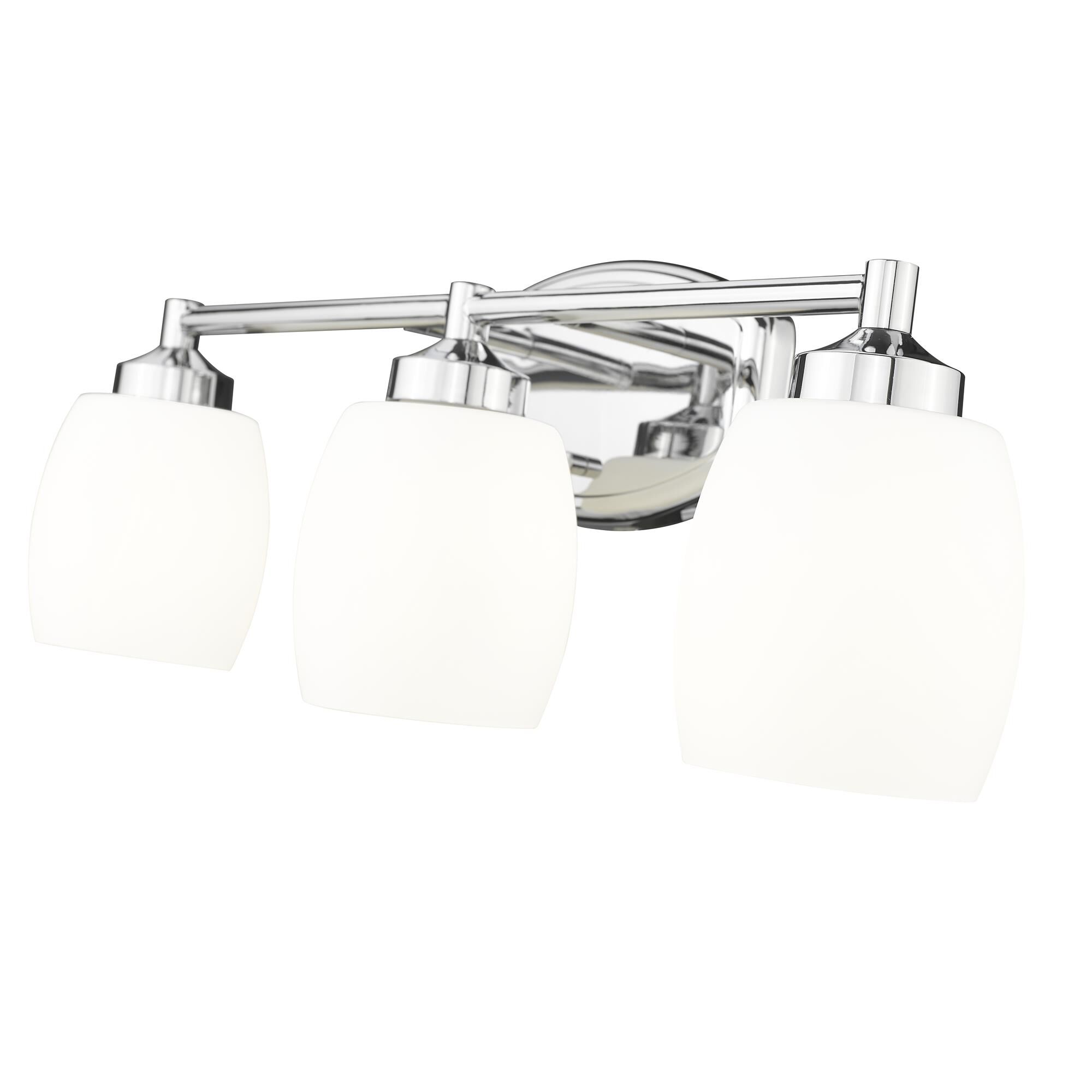 Shown in Chrome finish and Matte Opal glass and Matte Opal shade