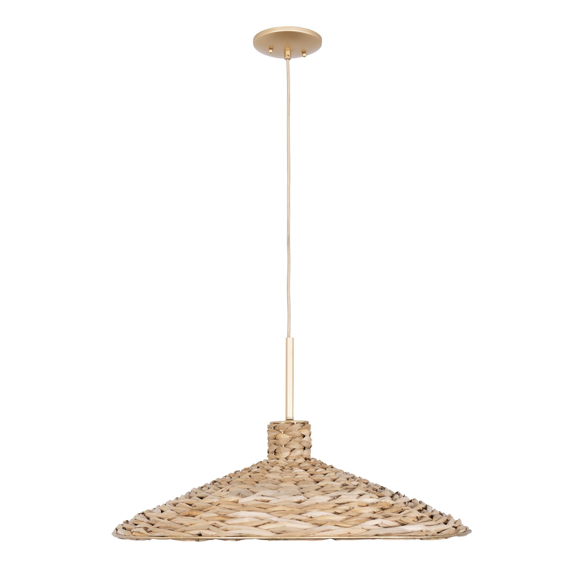 Shown in French Gold/Natural Seagrass finish and Natural Seagrass shade