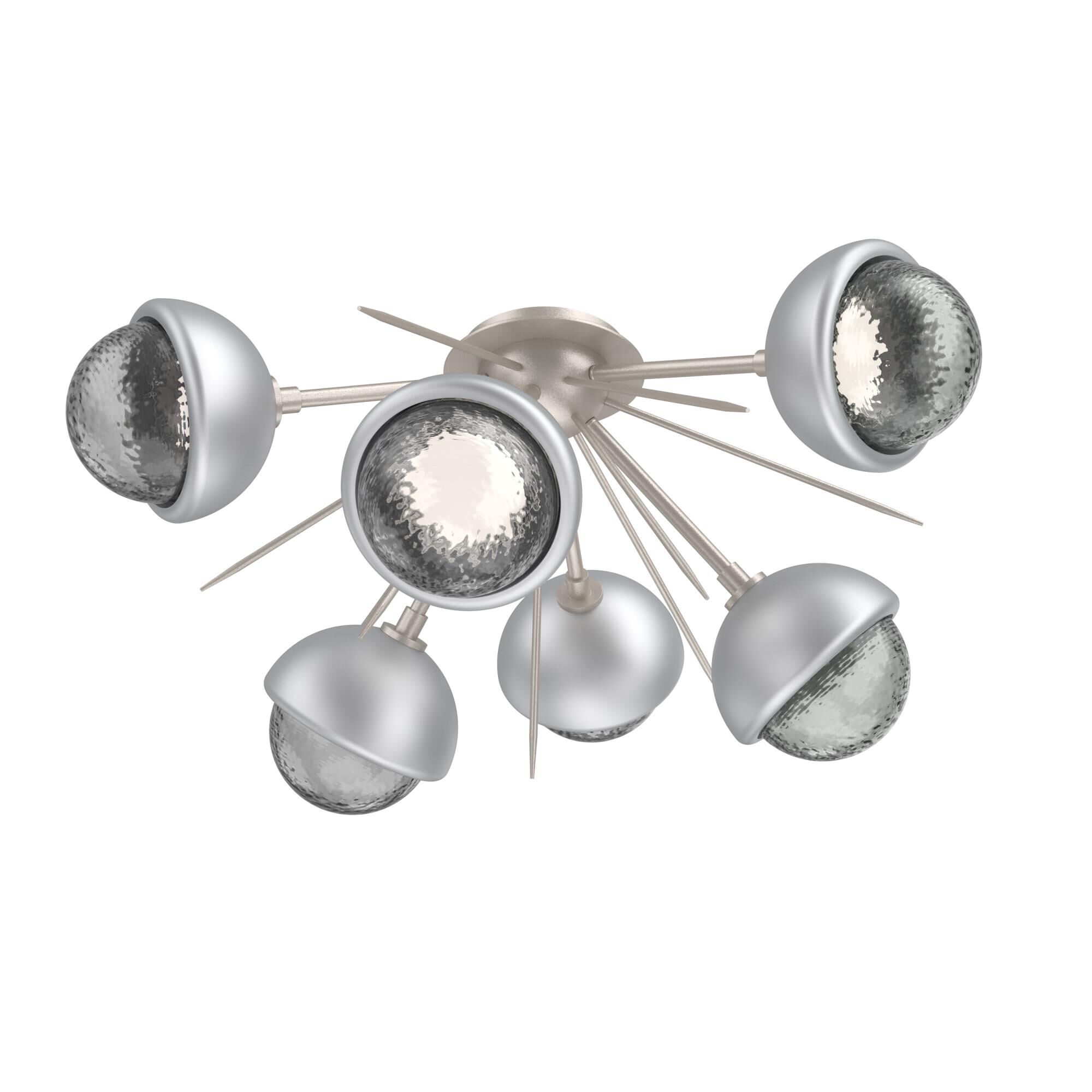 Shown in Beige Silver finish and Smoke glass and Classic Silver accent