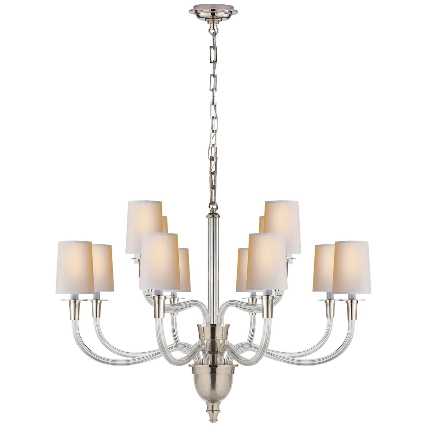Thomas O'Brien Vivian 36 Inch 12 Light Chandelier by Visual Comfort Signature Collection