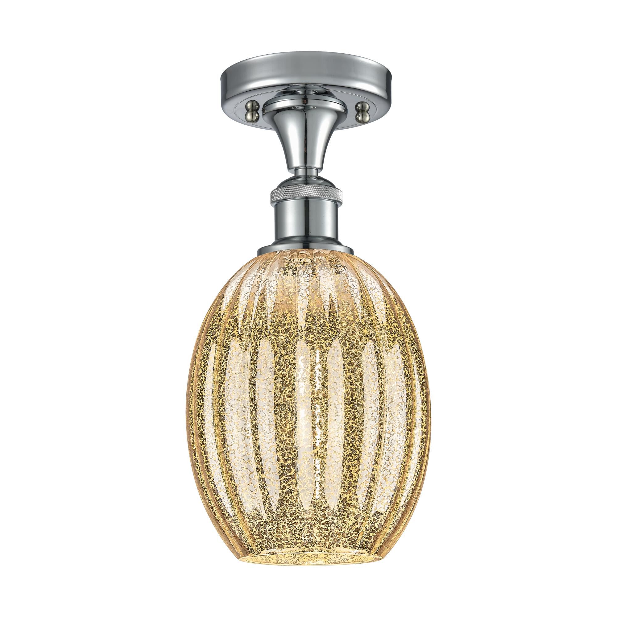 Shown in Polished Chrome finish and Mercury glass