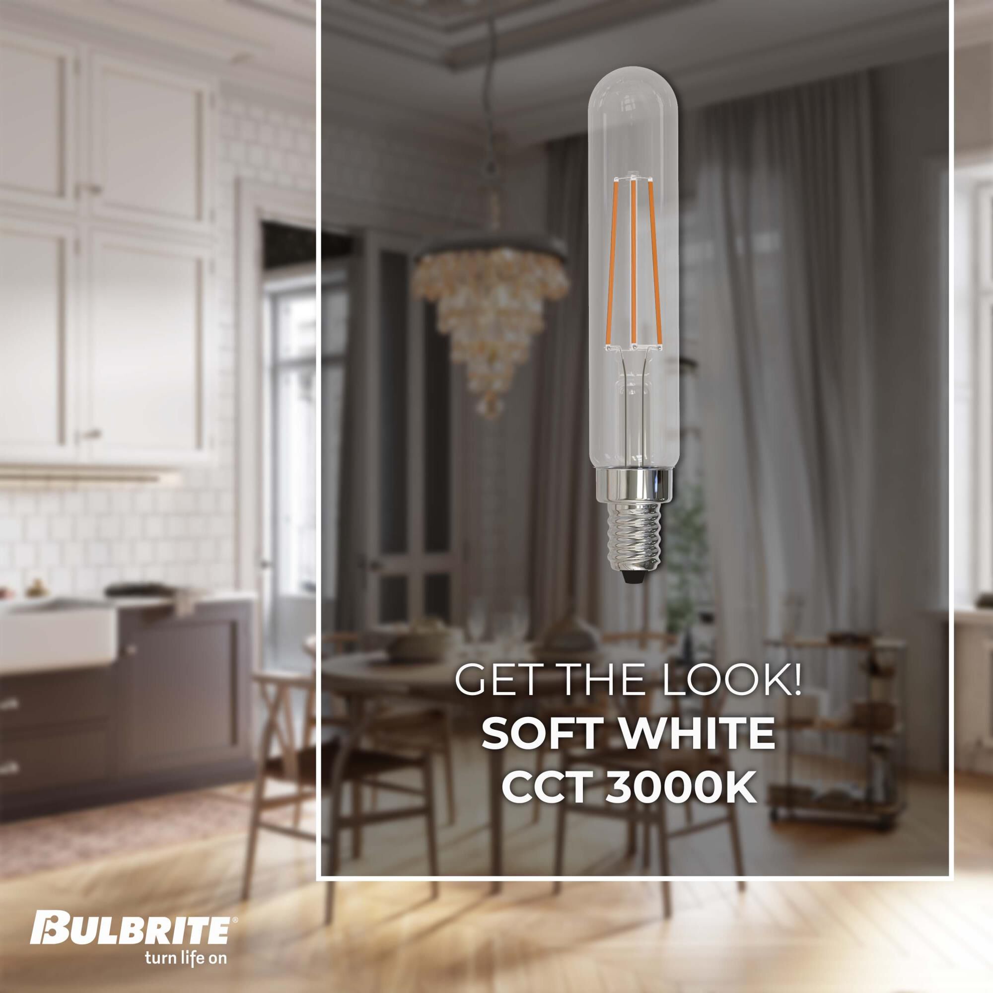 Dimmable 4.5 Watt 3000K T8 LED Light Bulb by Bulbrite