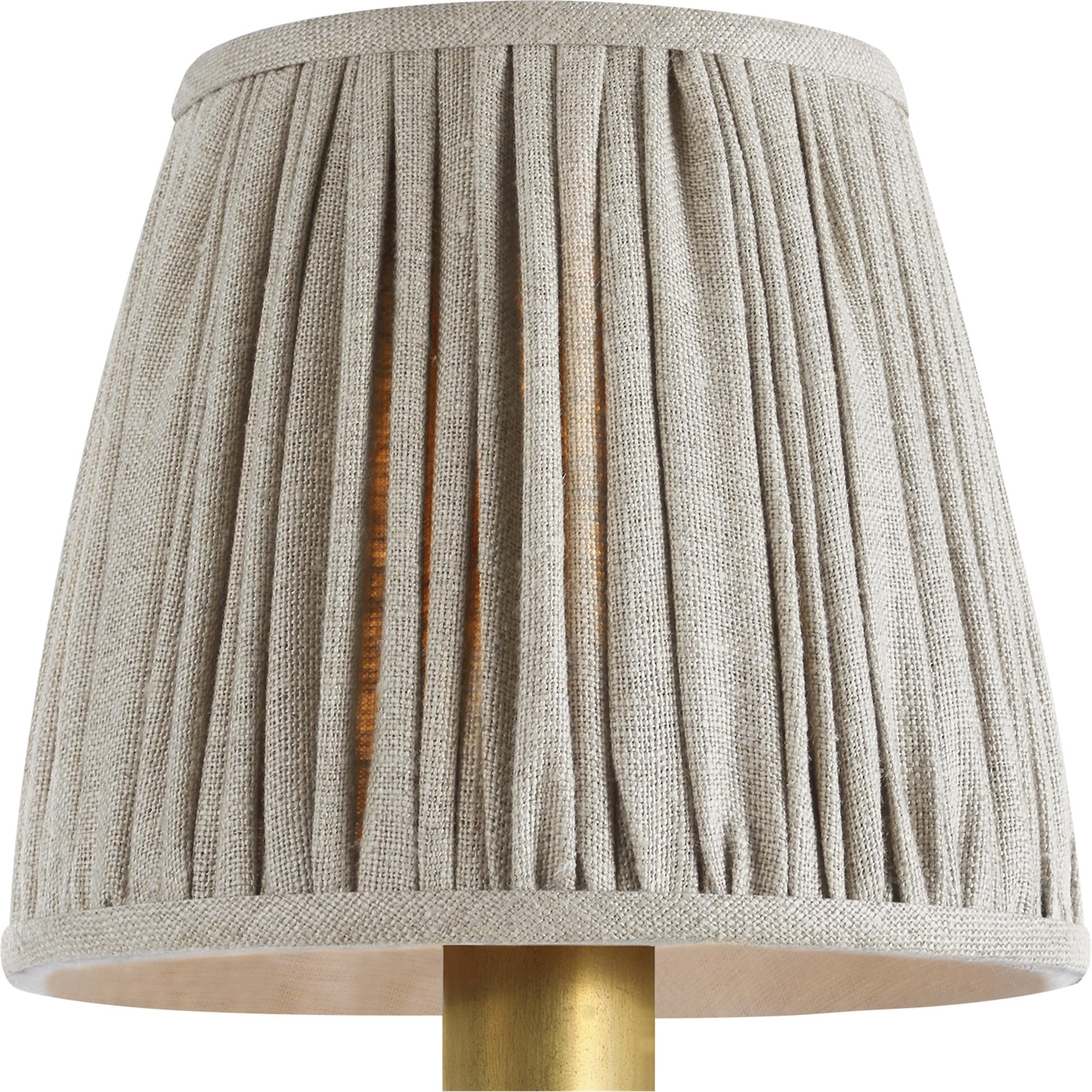 Shown in Pleated Natural Linen finish
