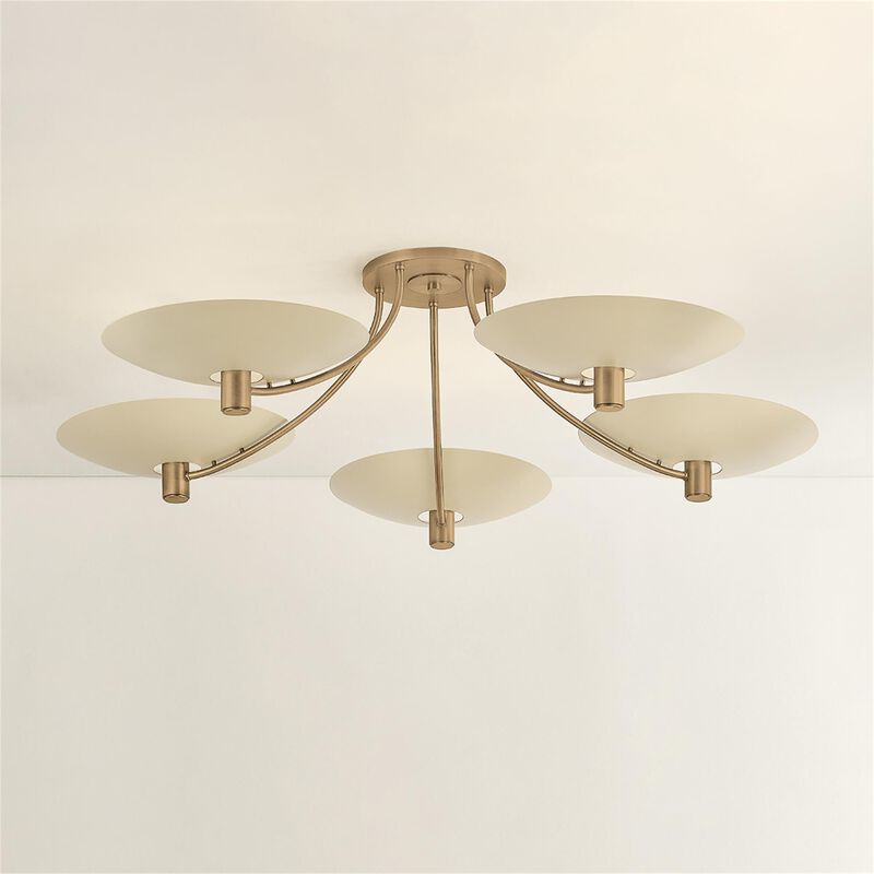 Wolfe 60 Inch 5 Light Semi Flush Mount by Troy Lighting