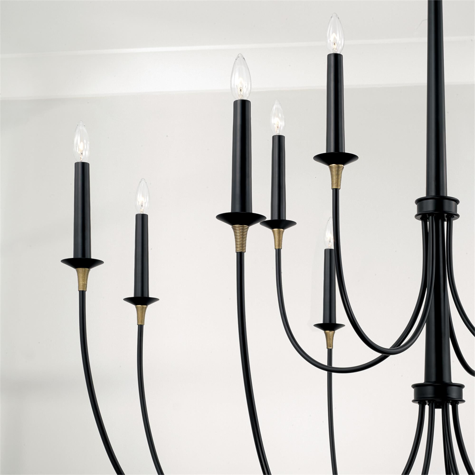 Shown in Matte Black With Brass finish