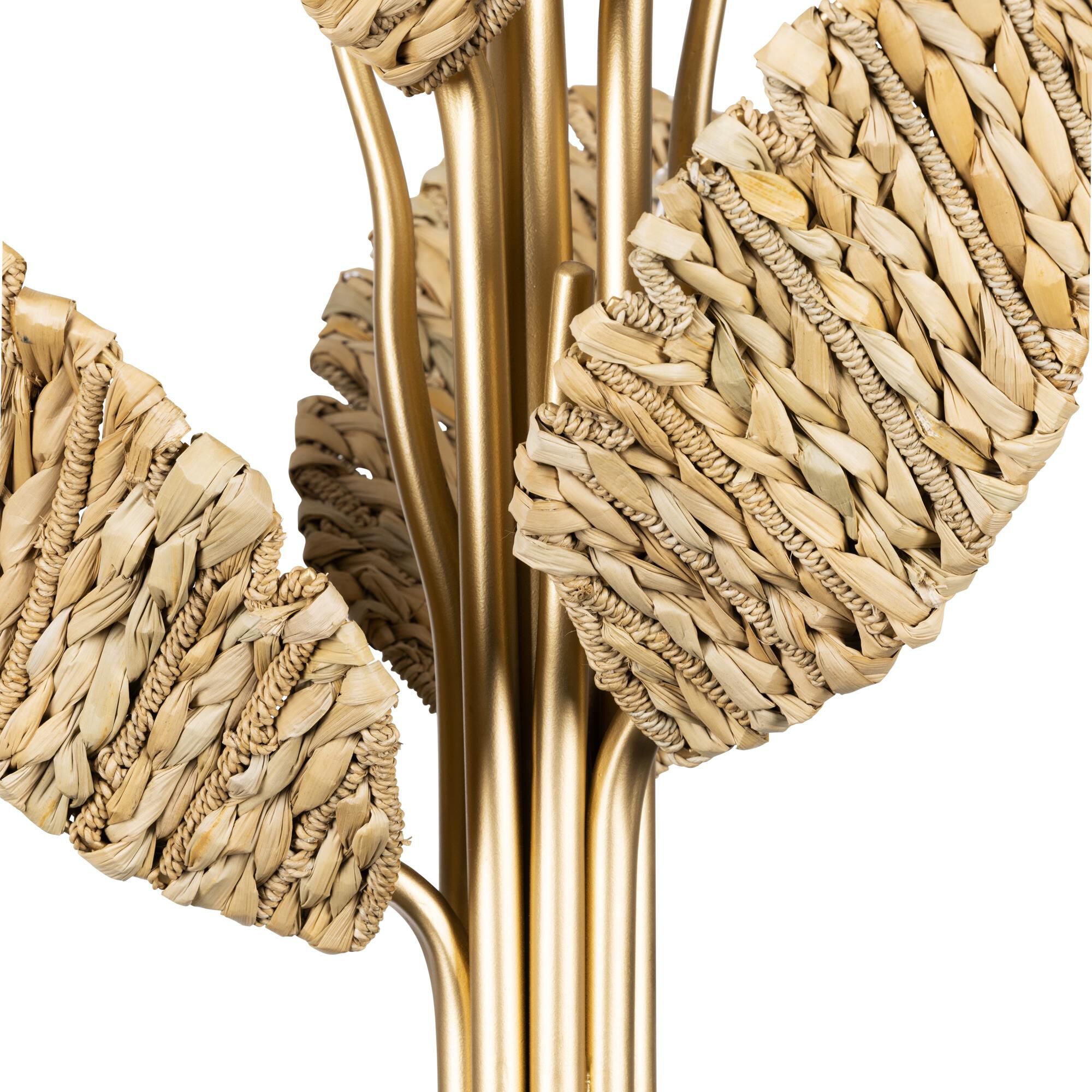 Shown in French Gold/Natural Seagrass finish and Natural Seagrass With Lampakanay Rope shade