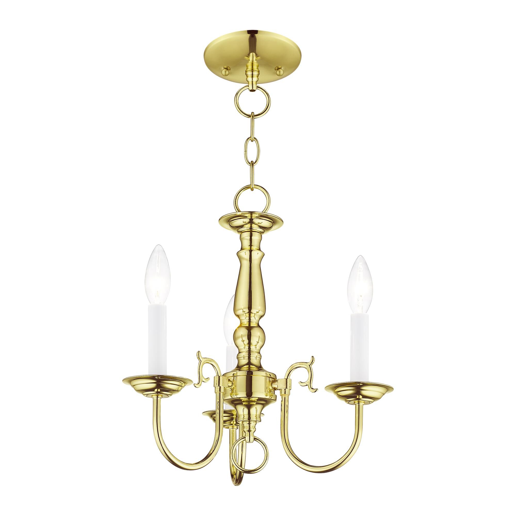 Williamsburgh 14 Inch 3 Light Mini Chandelier by Livex Lighting