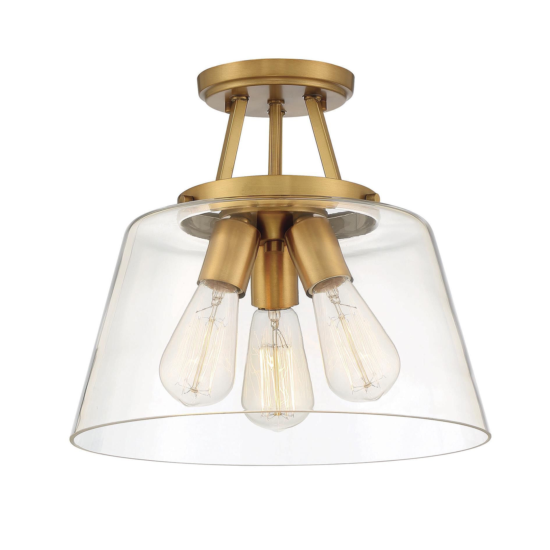 Calhoun 13 Inch 3 Light Semi Flush Mount by Savoy House