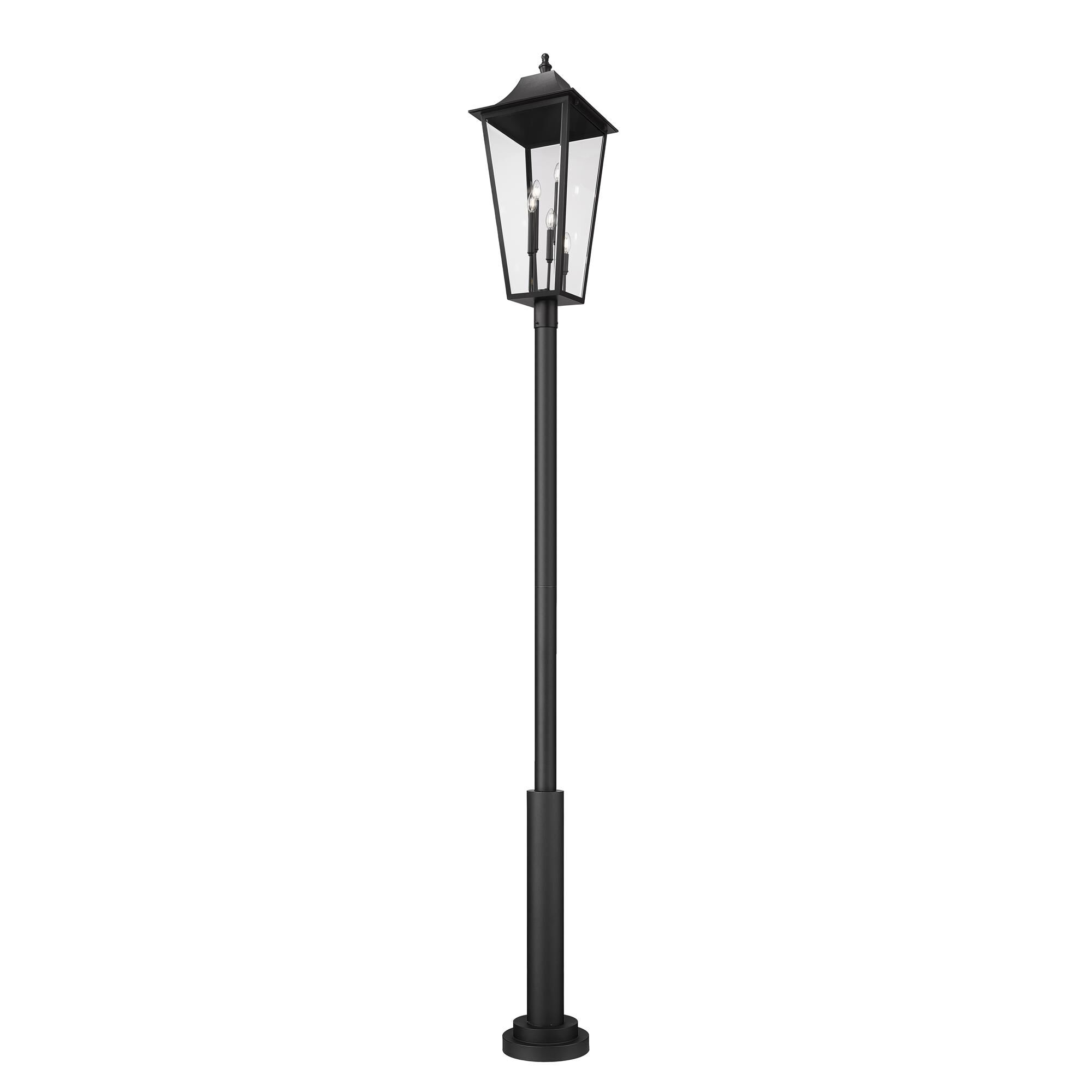 Shown in Black finish and Clear Beveled glass and Clear Beveled shade