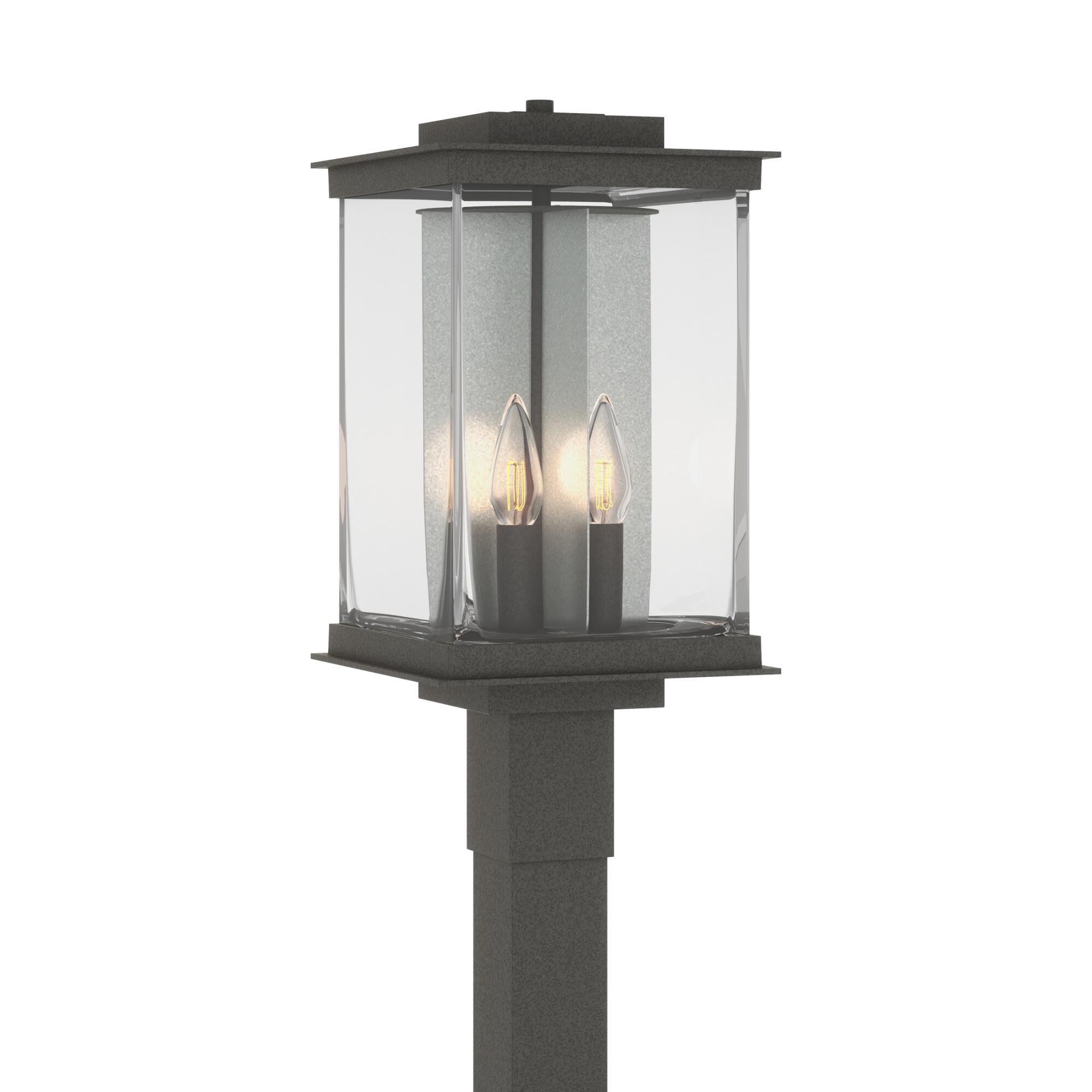 Shown in Coastal Natural Iron finish and Clear glass and Translucent Vintage Platinum accent