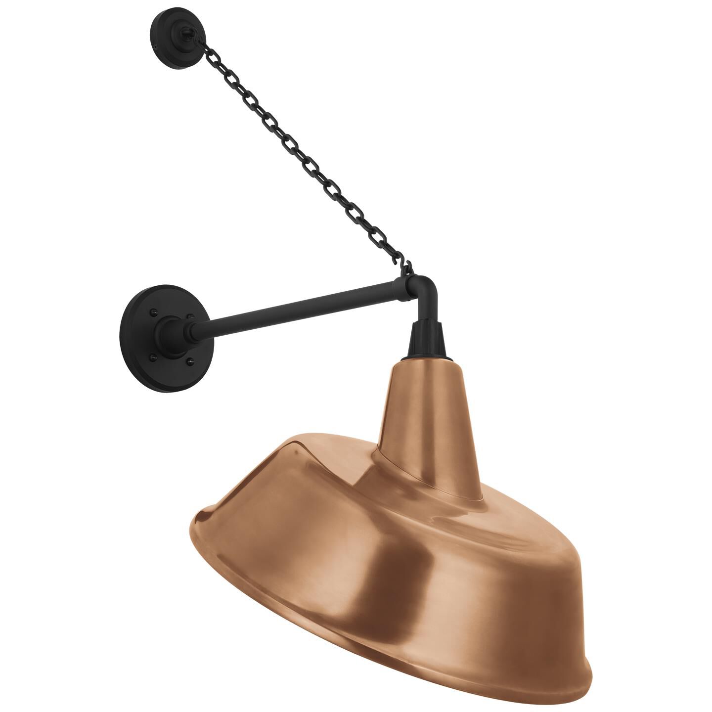 Shown in Matte Black finish and Copper shade