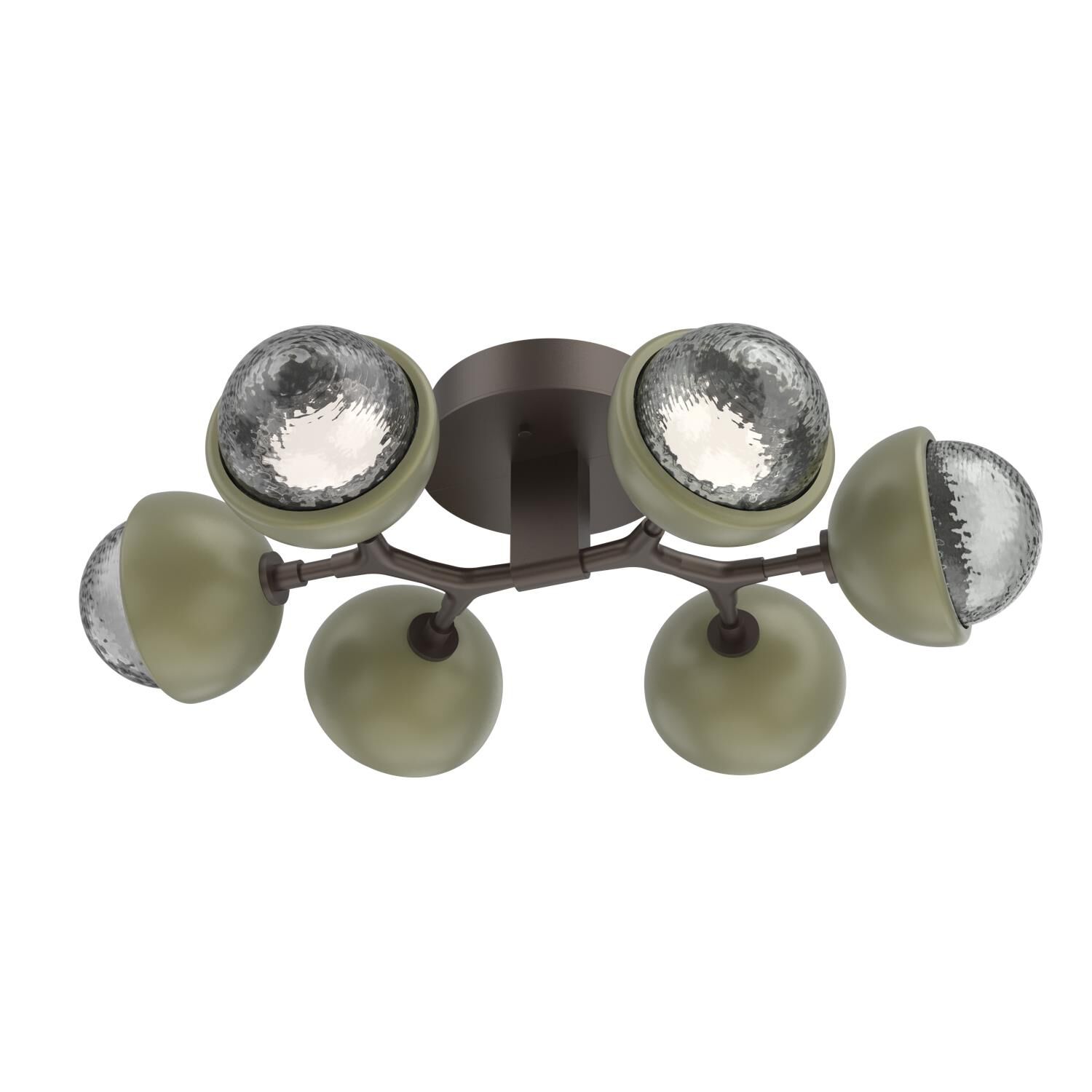 Shown in Flat Bronze finish and Smoke glass and Sage Green accent