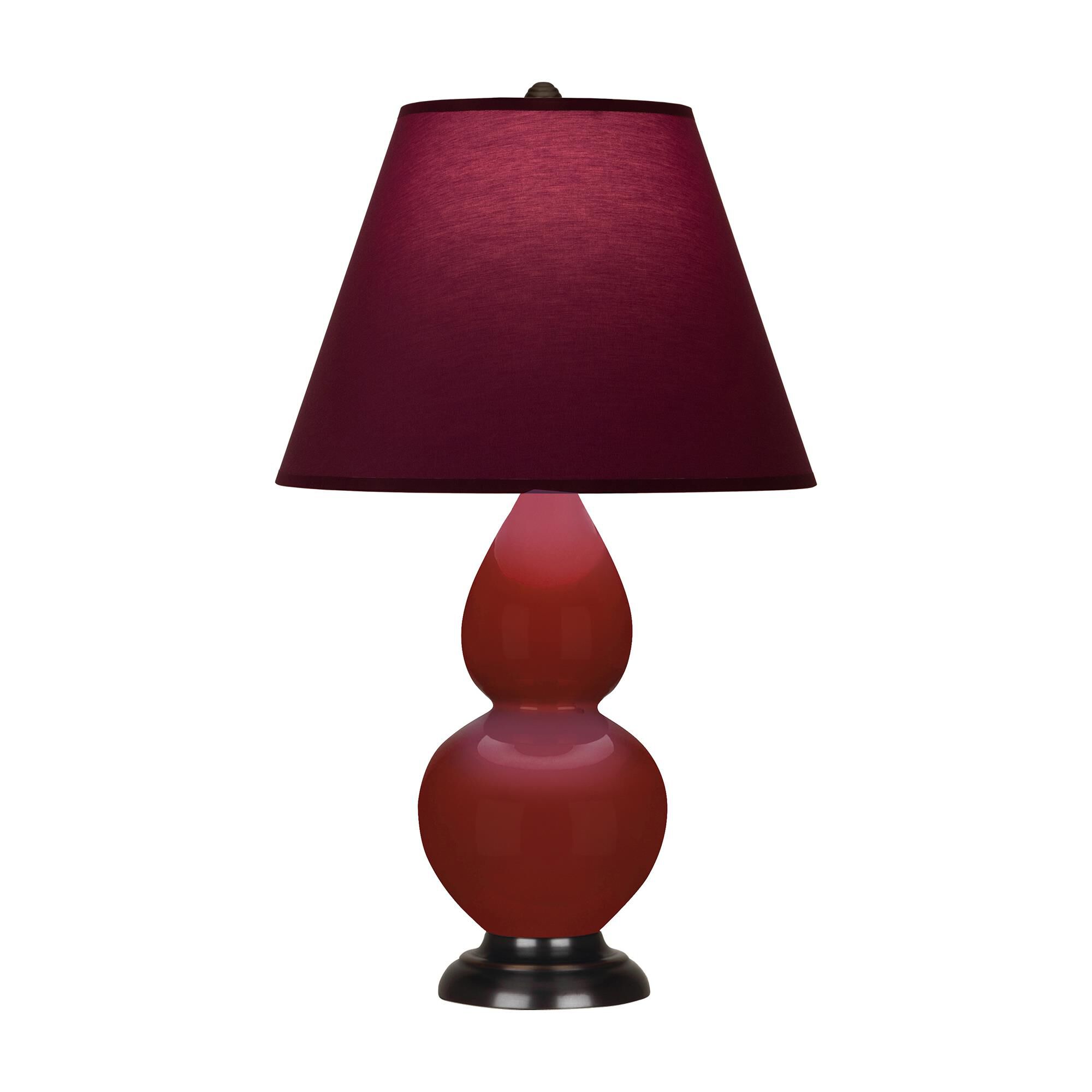 Shown in Oxblood finish and Plum with Lavender Lining shade and Deep Patina Bronze accent