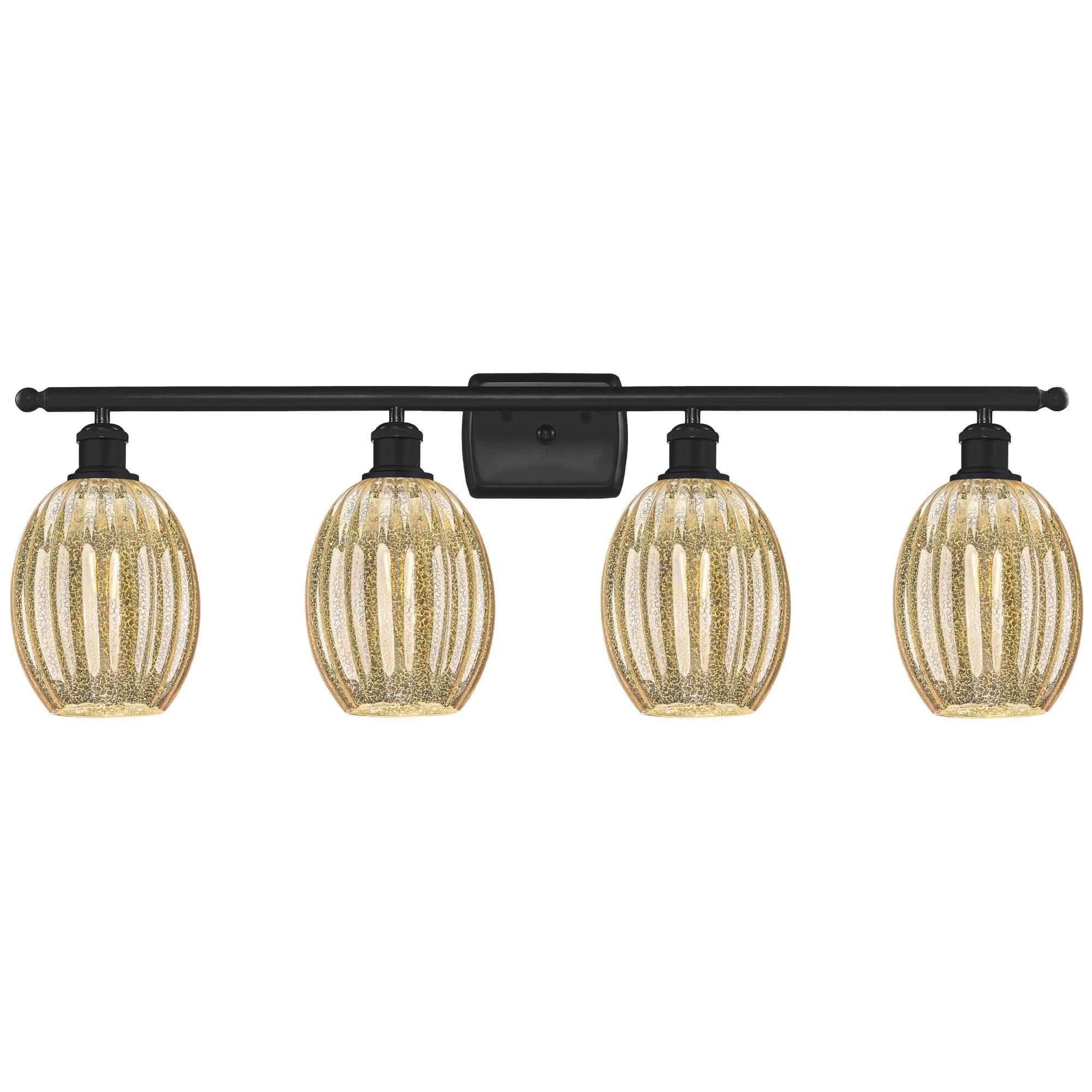 Shown in Matte Black finish and Mercury glass