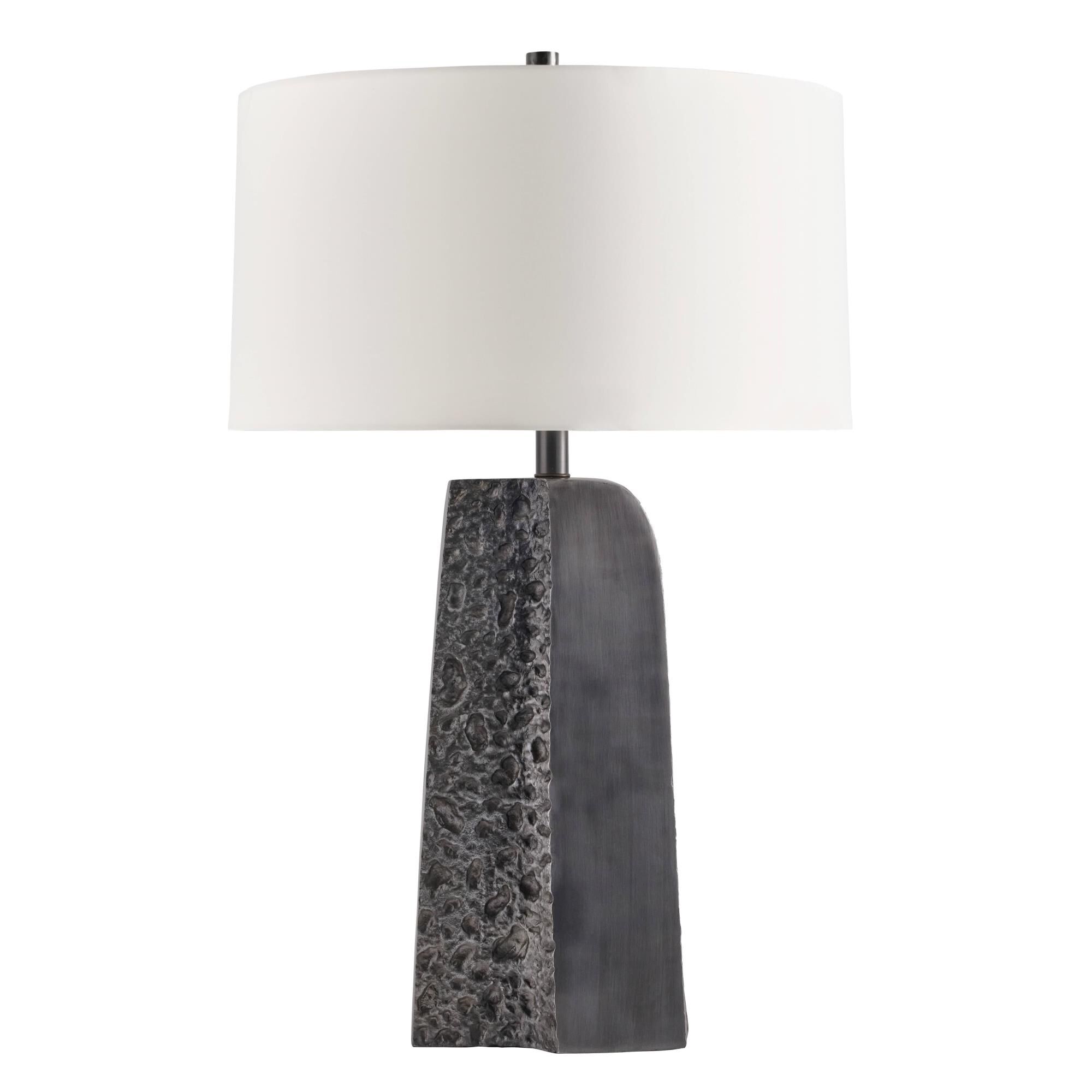 Shown in Antiqued Aluminum finish and Ivory shade