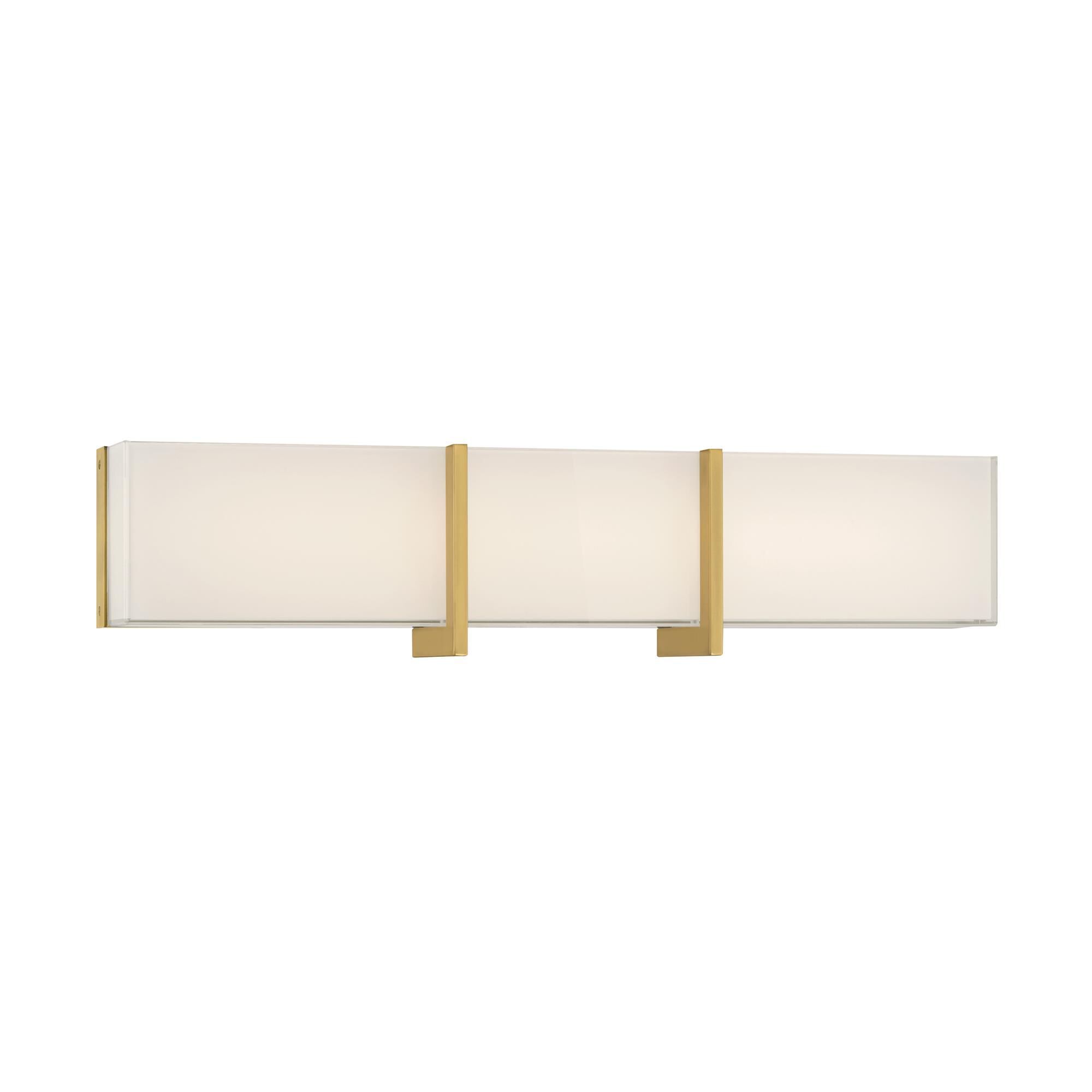Shown in Legacy Brass finish and White glass