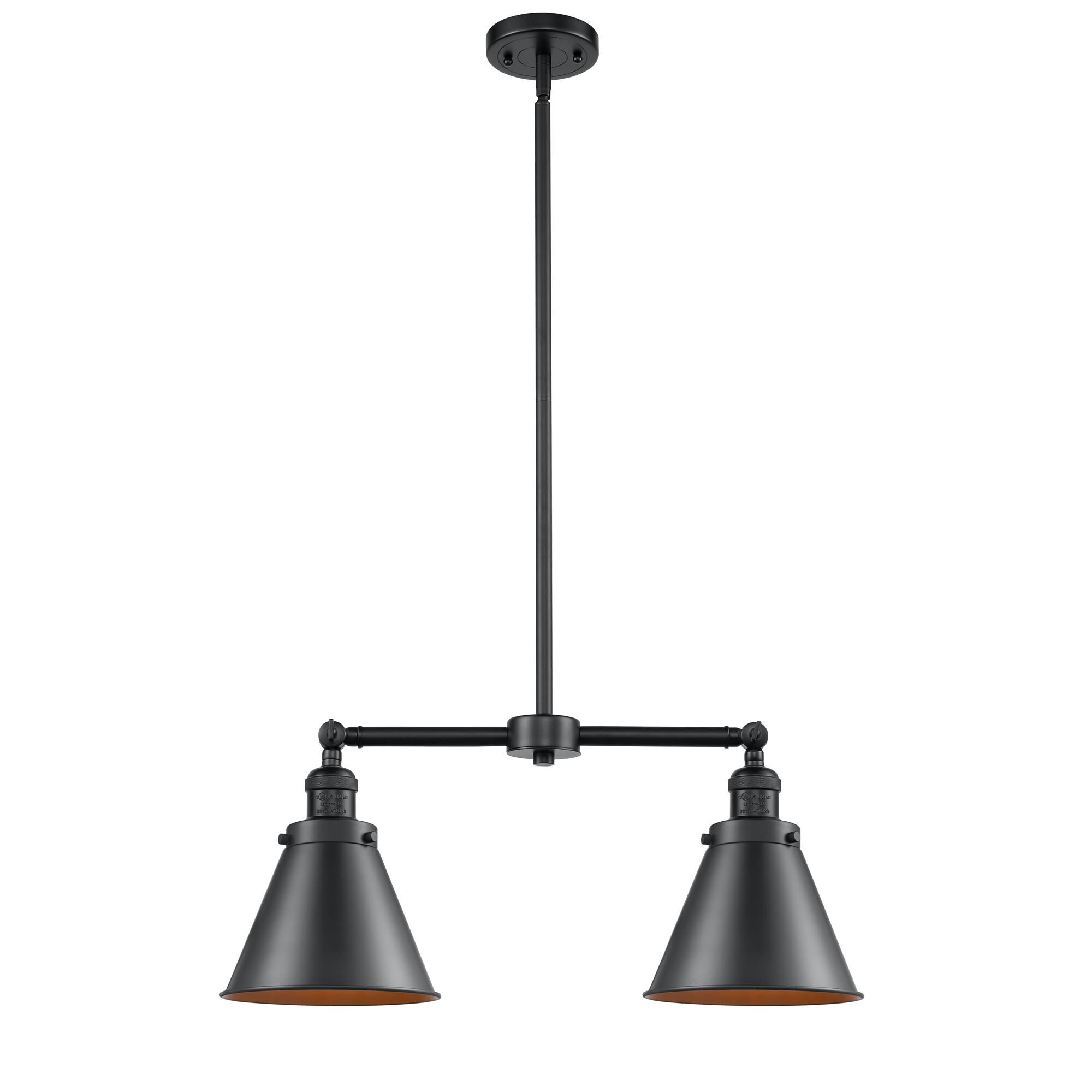 Shown in Oil Rubbed Bronze finish and Metal - Oil Rubbed Bronze - Cone shade