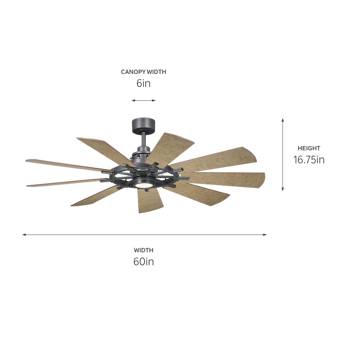 Gentry 60 Inch Ceiling Fan with Light Kit by Kichler Lighting