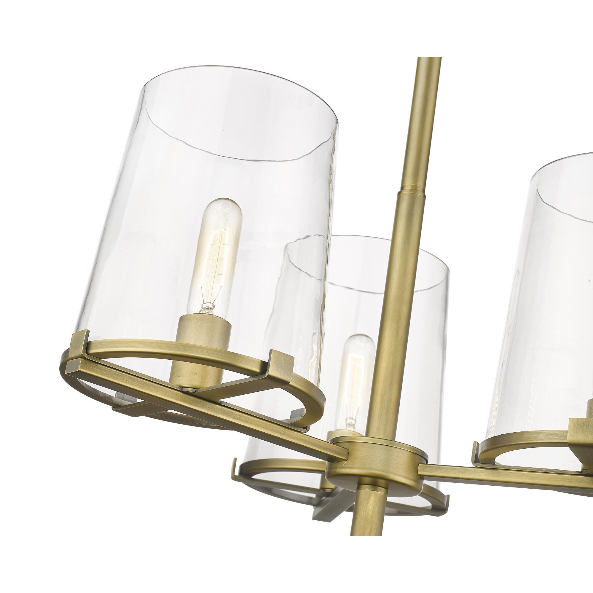Shown in Rubbed Brass finish and Glass shade