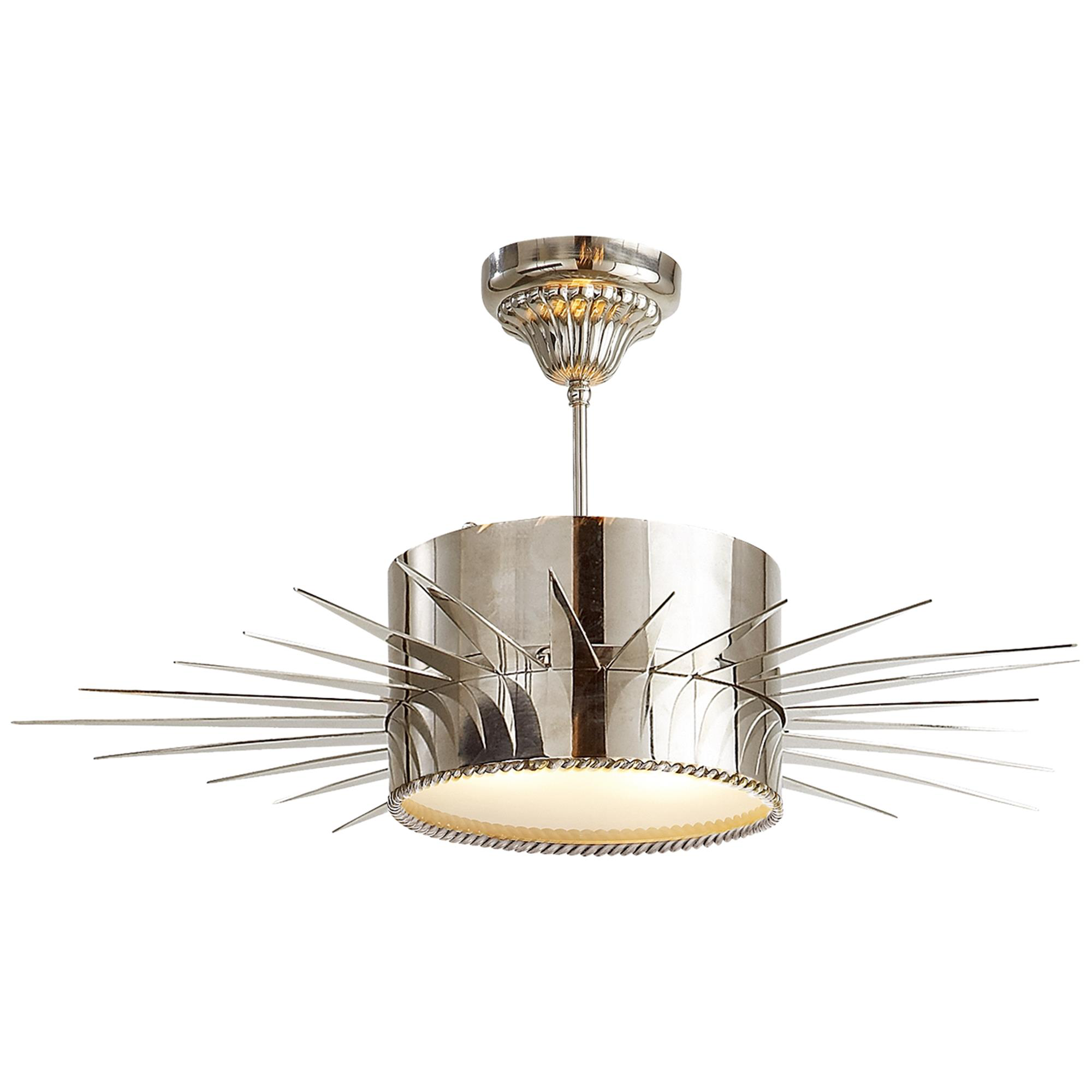 Shown in Polished Nickel finish and Frosted glass