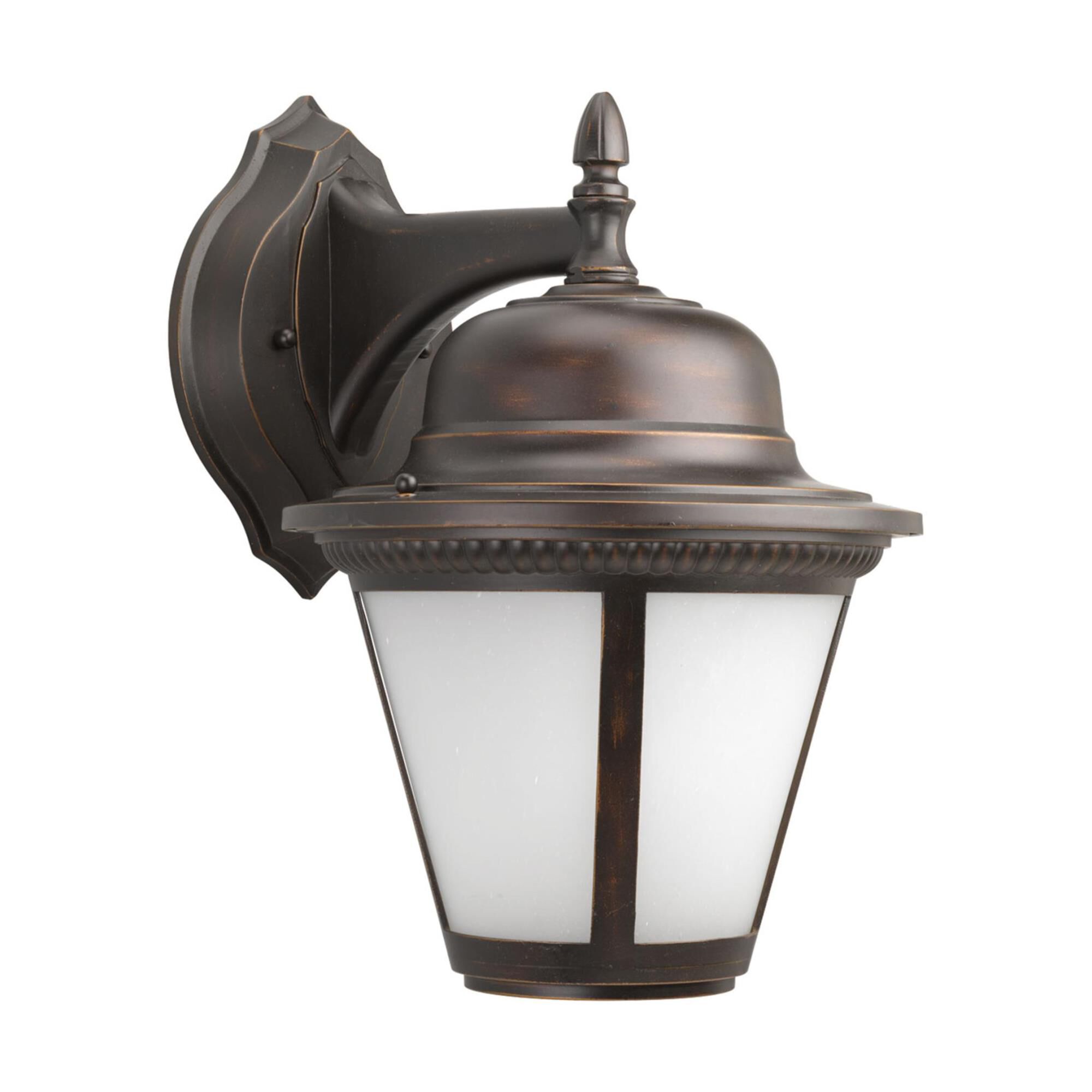 Shown in Antique Bronze finish and Etched Seeded glass