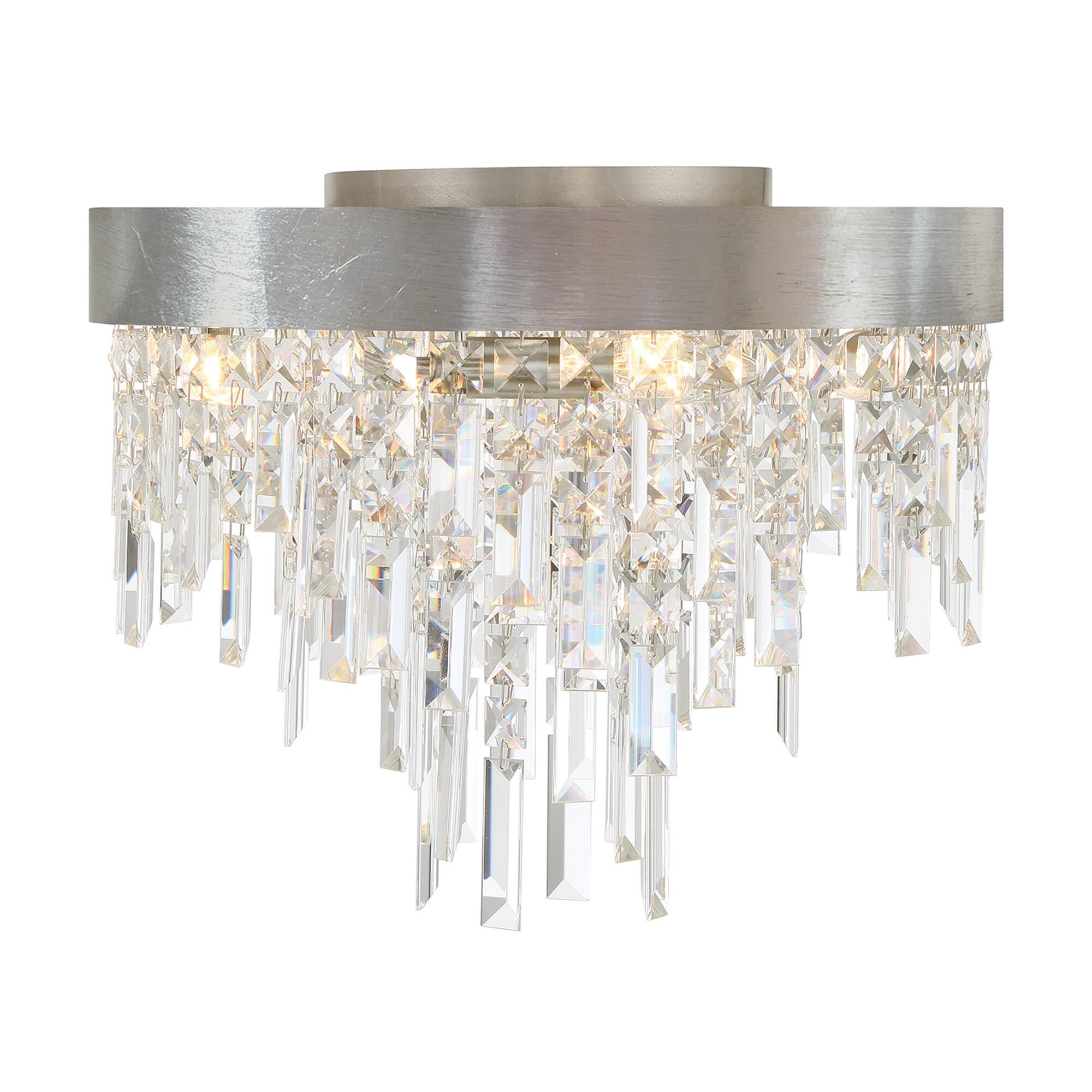 Shown in Antique Silver finish and Hand Cut crystal