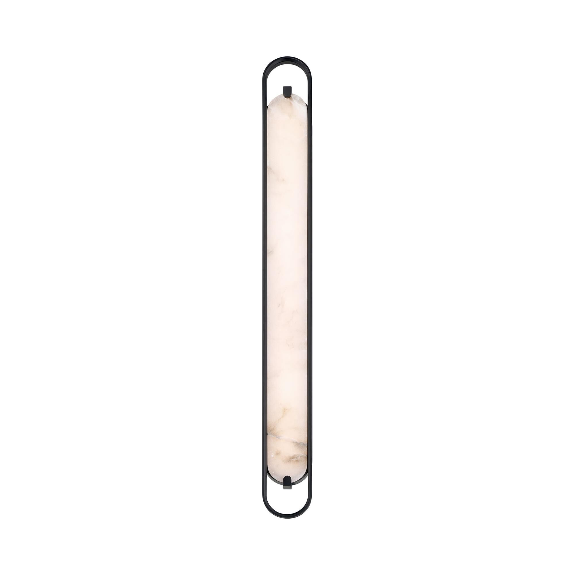 Shown in Black finish and Alabaster glass