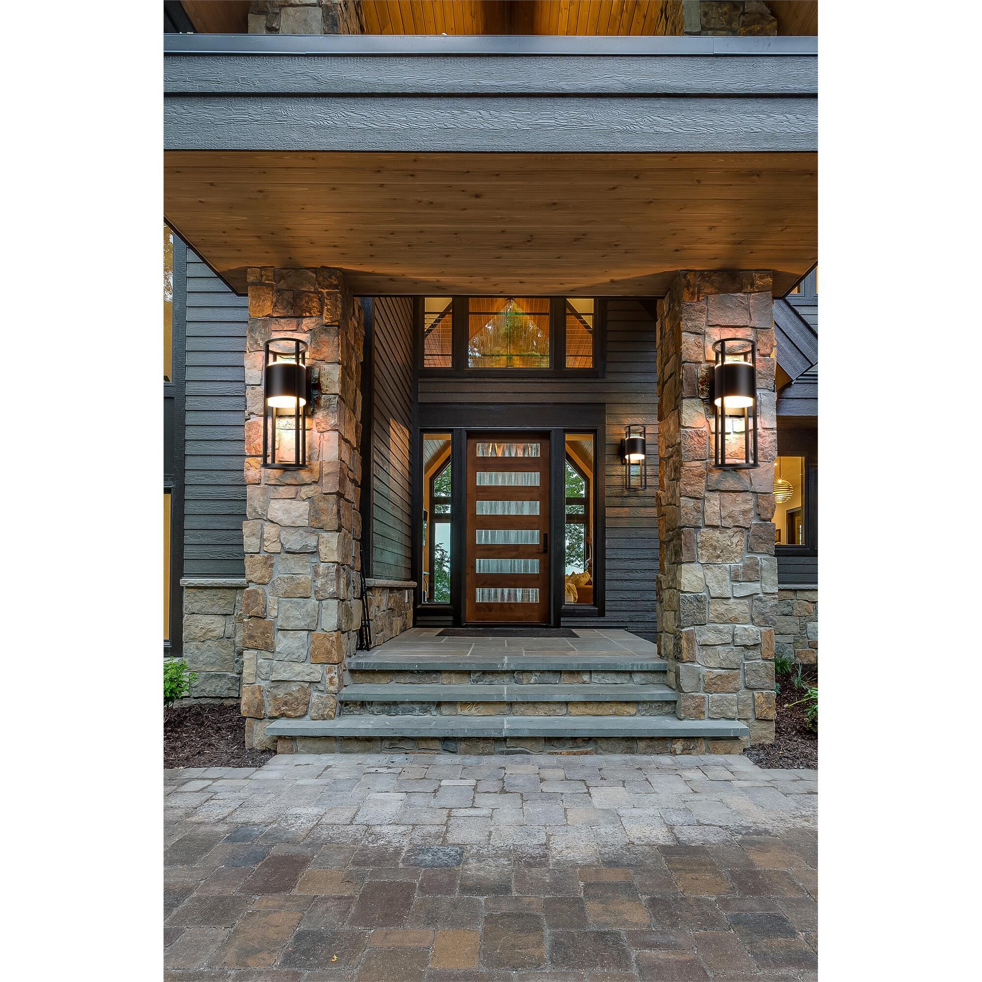 Shown in Black finish and Etched glass