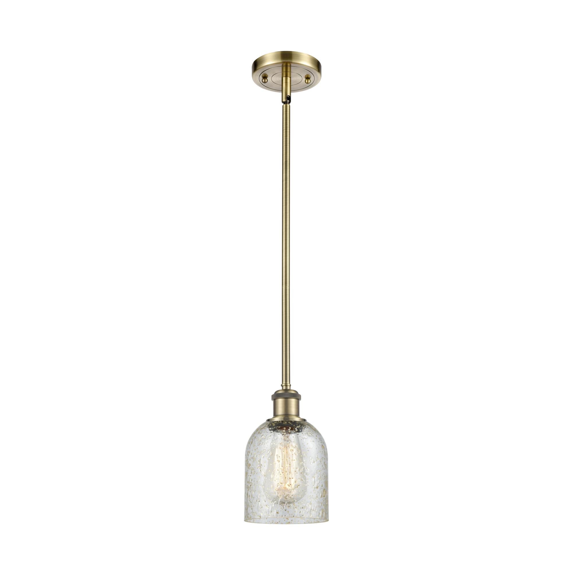 Shown in Antique Brass finish and Bell glass and Glass shade
