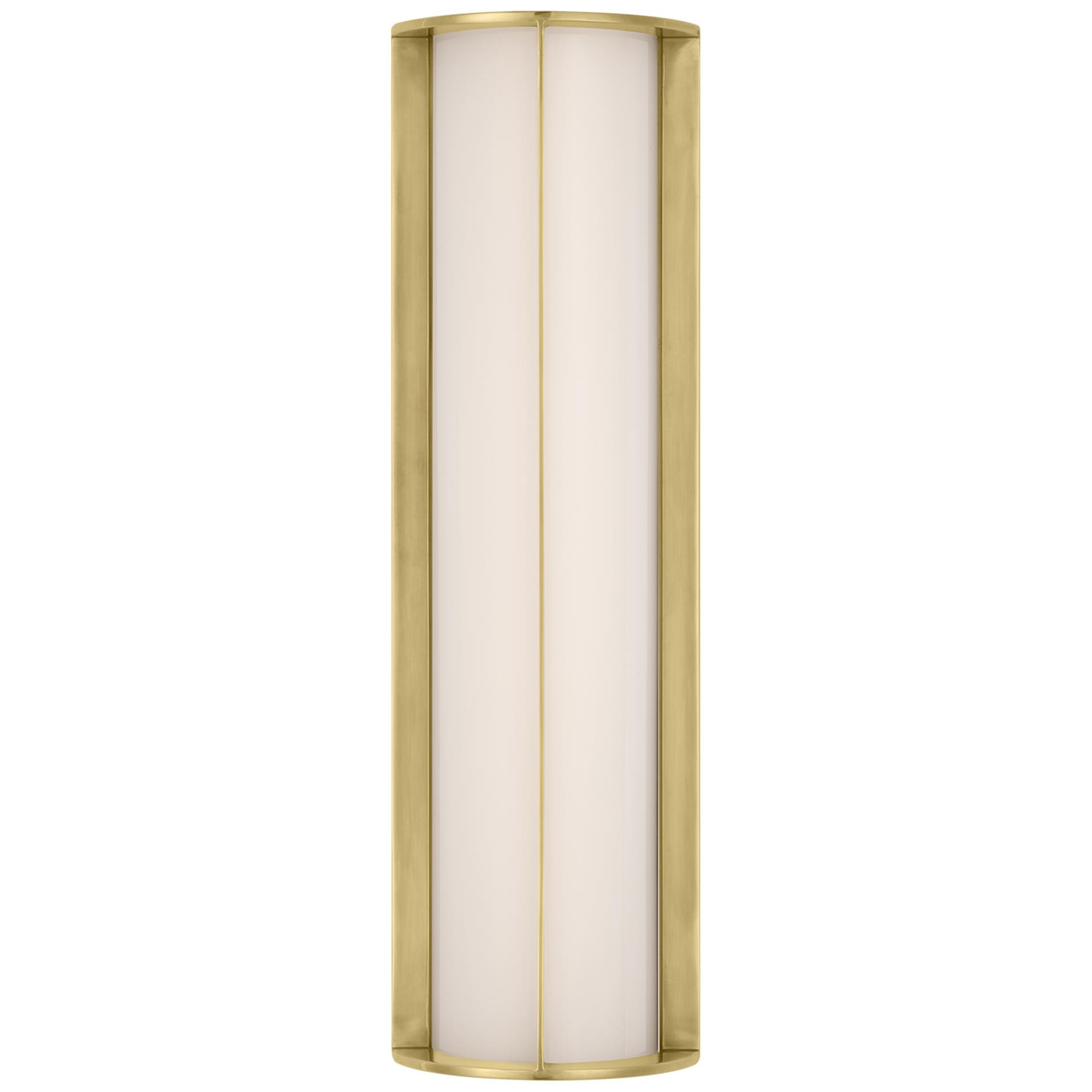 Shown in Soft brass finish and White glass  glass