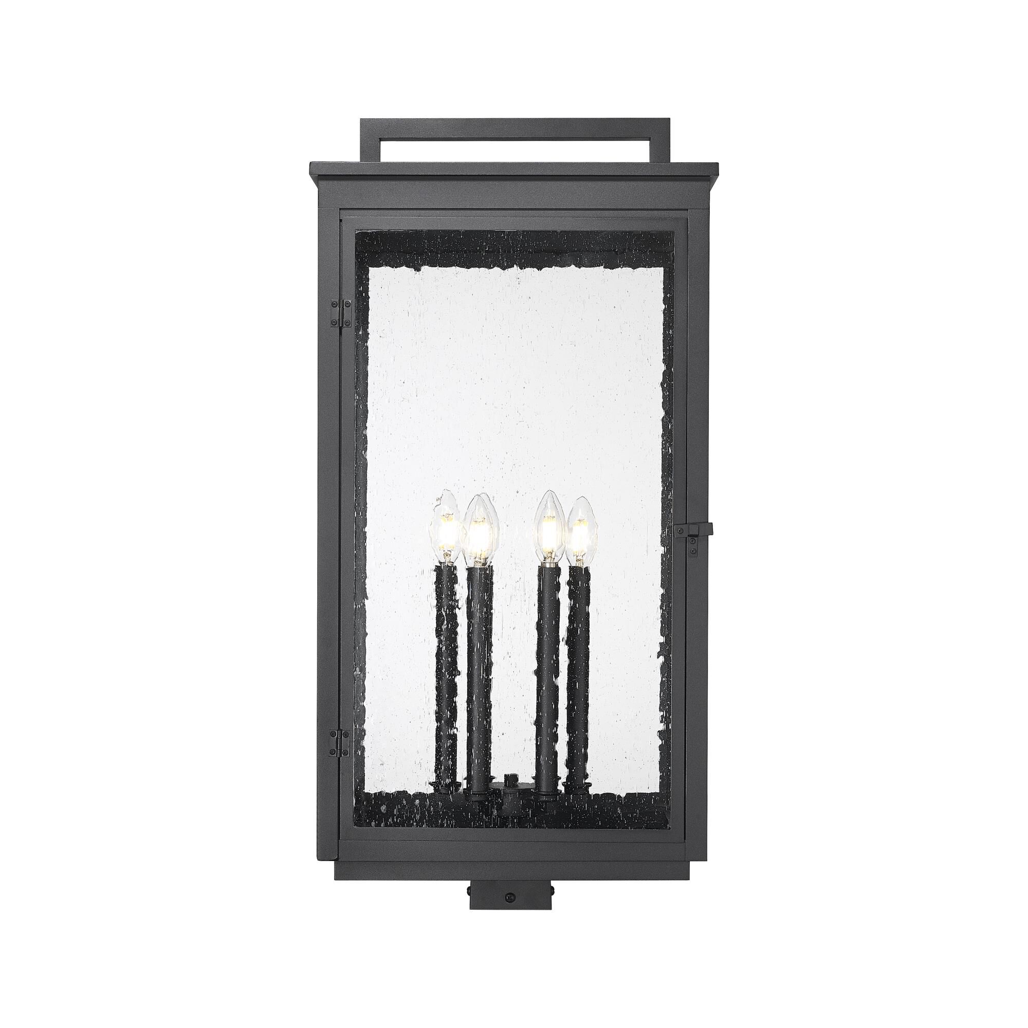 Shown in Sand Black finish and Clear Seedy glass and Clear Seedy shade