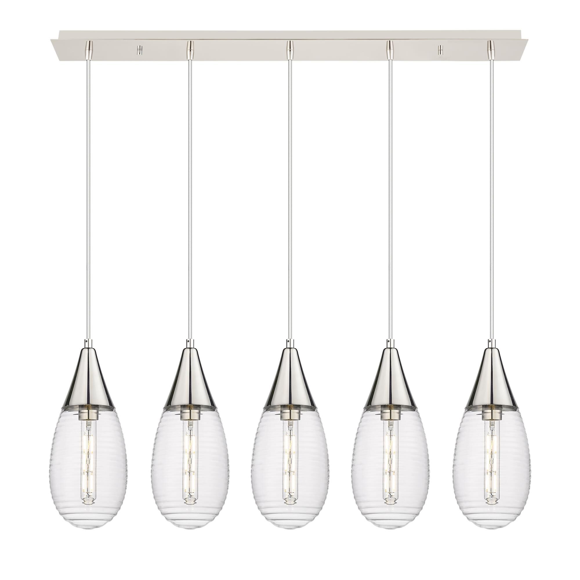 Bruno Marashlian Malone 37 Inch 5 Light Linear Suspension Light by Innovations Lighting